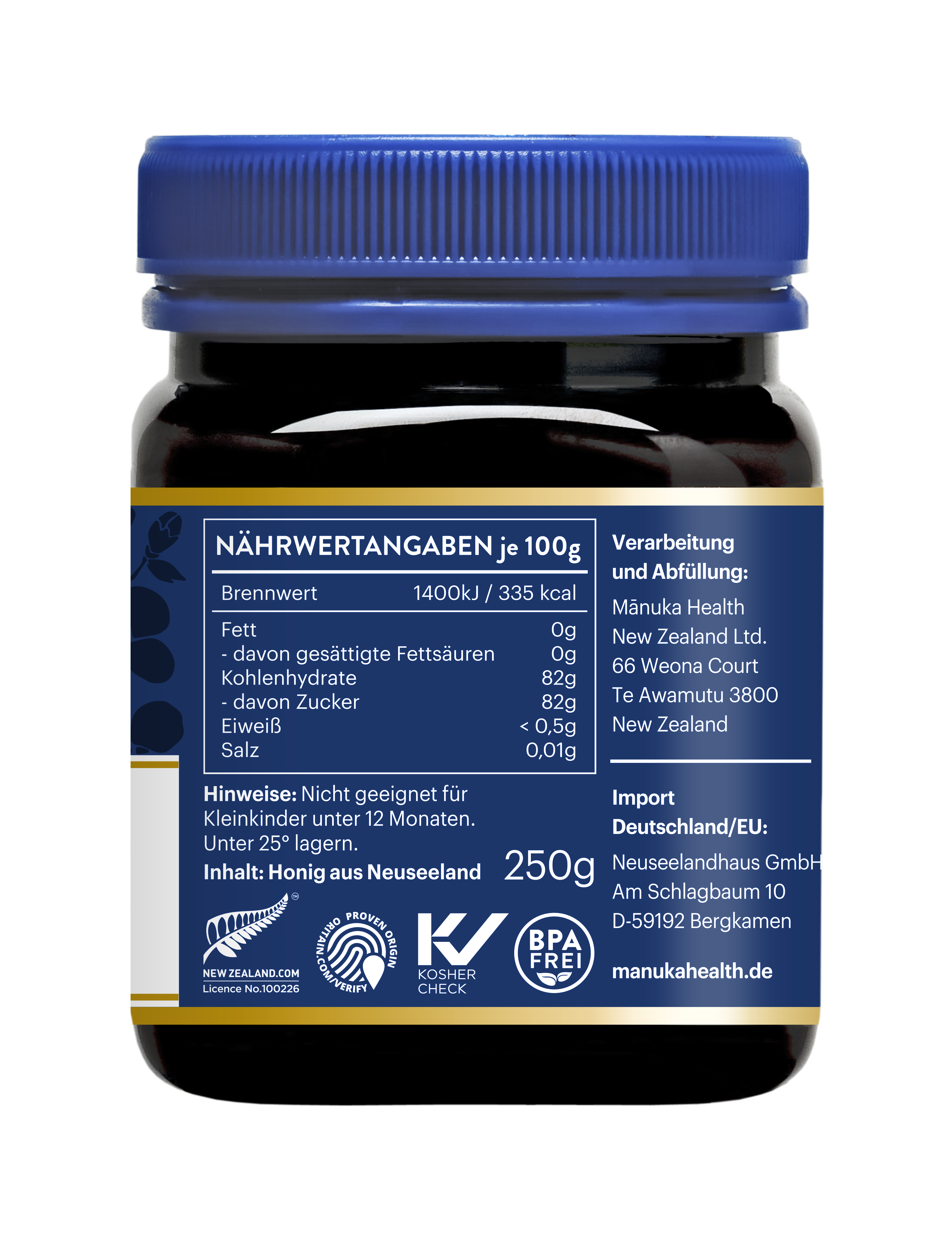 Miel de Manuka MGO 850+ (250g)