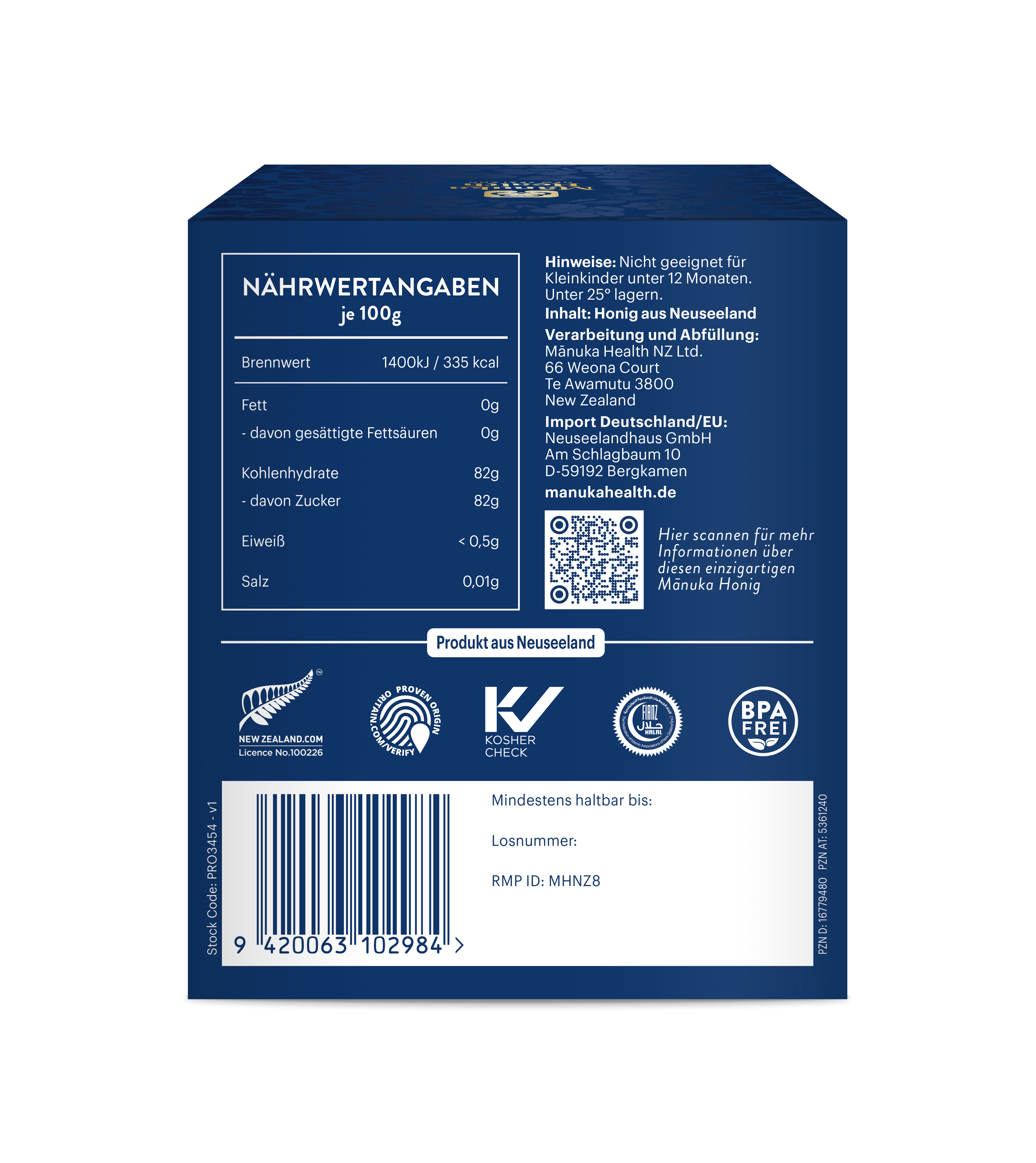 Miel de Manuka MGO 850+ (250g)
