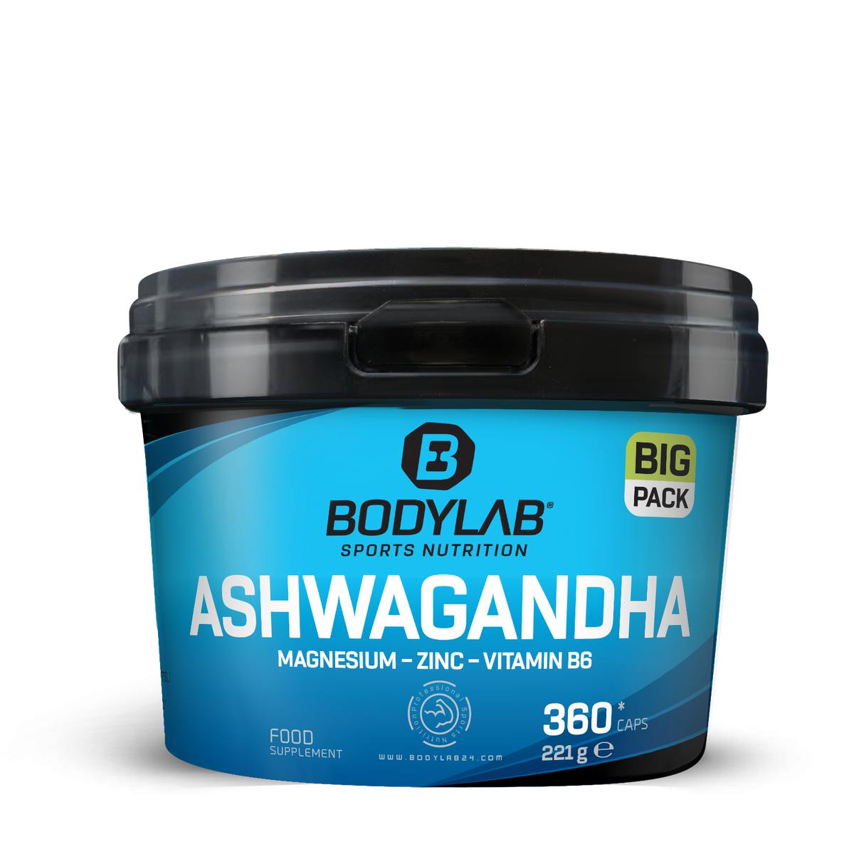 BIG PACK Ashwagandha + Magnésium - Zinc - Vitamine B6 (360 gélules)