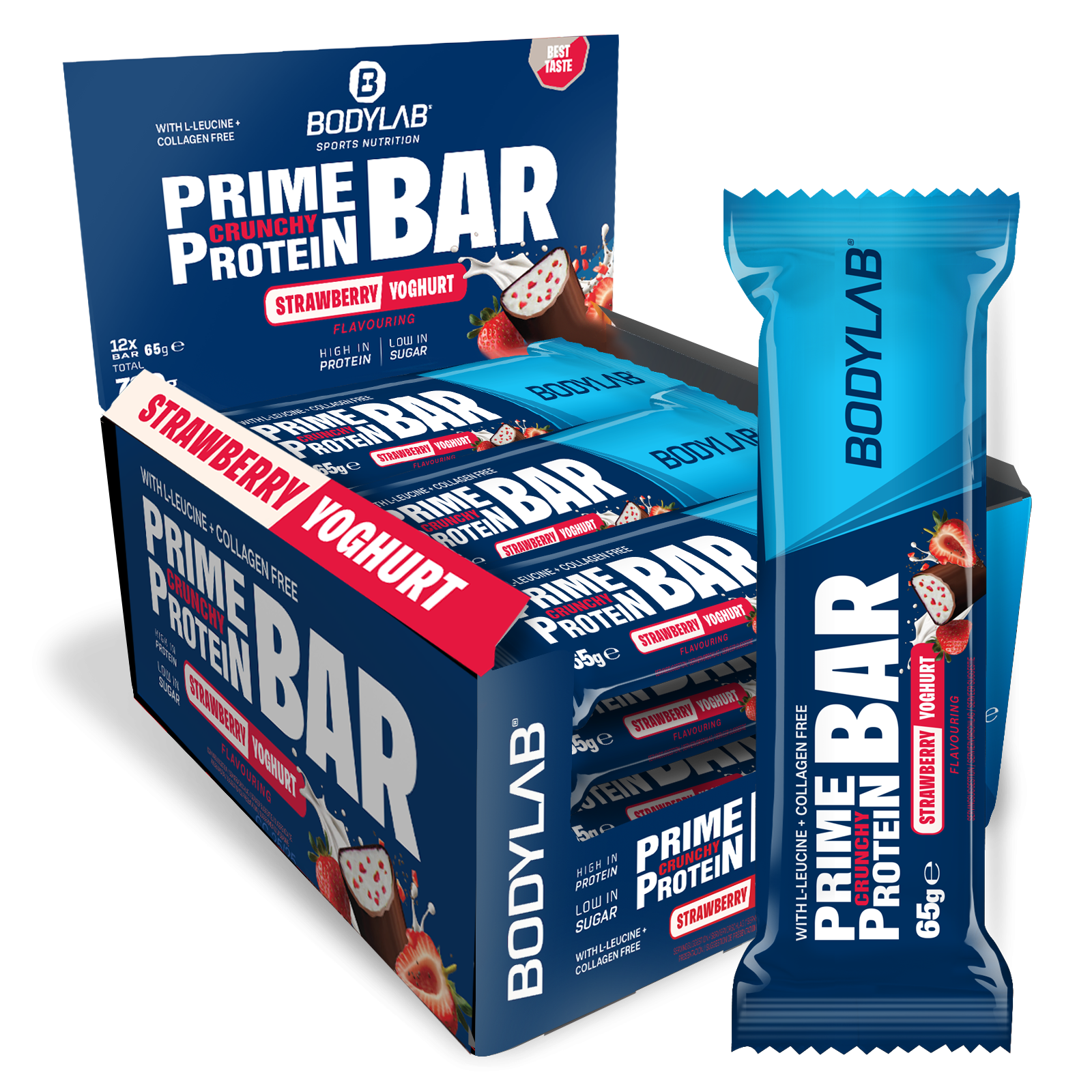 Prime Crunchy Protein Bar - 3 g Leucin (12x65g)