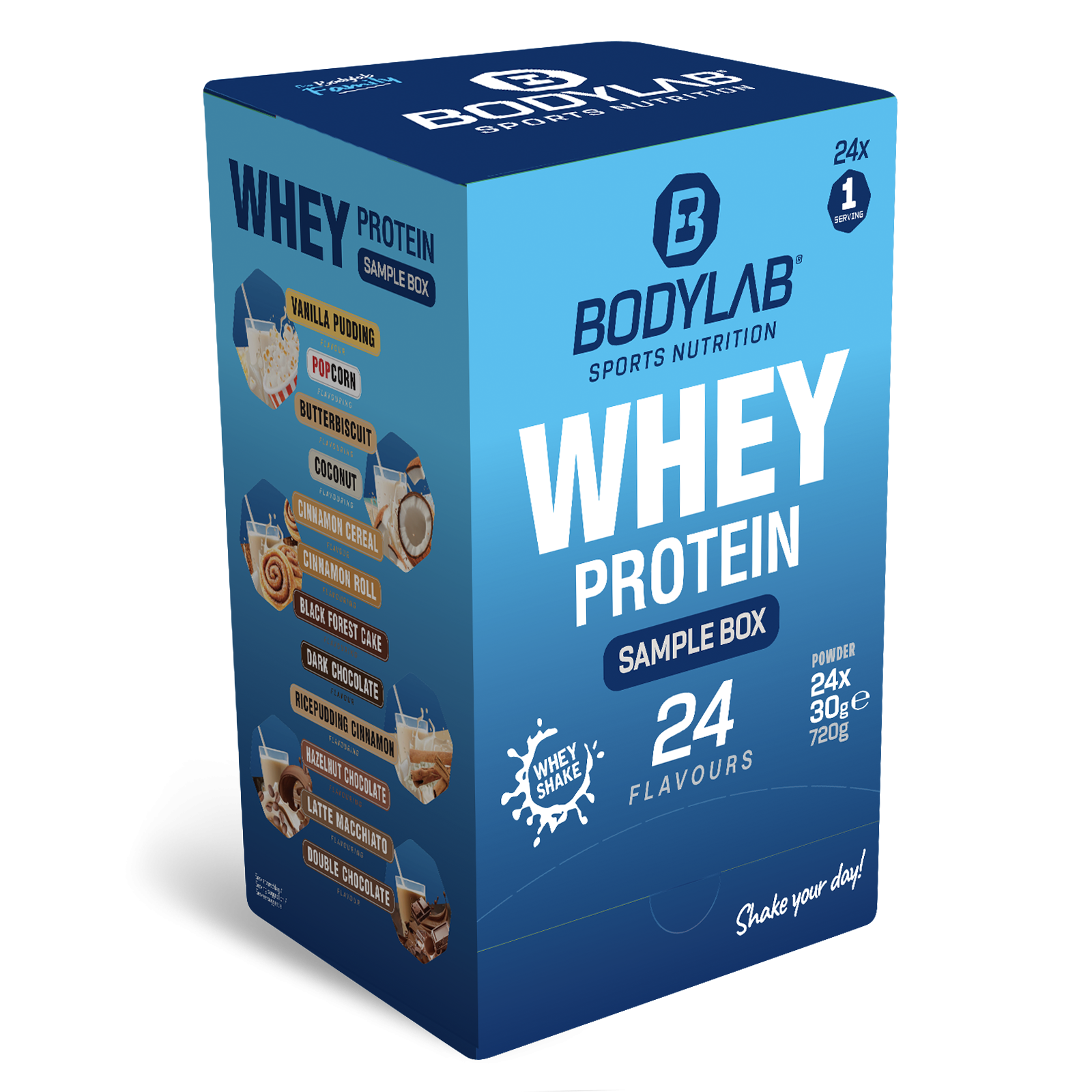 BODYLAB Whey Protein Sample Box - 24 Flavours (24x30g)