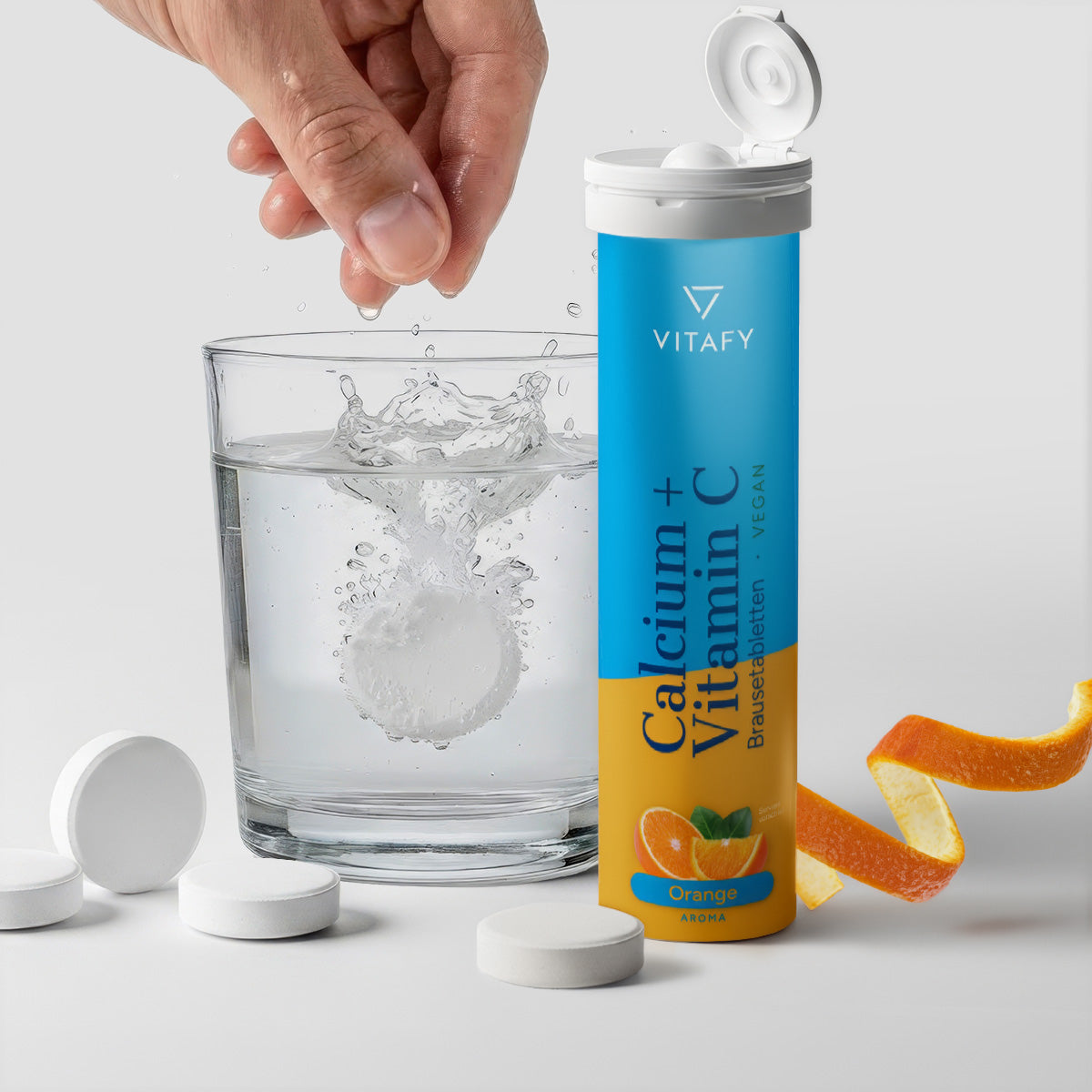 Calcium + Vitamine C - Orange (20 comprimés effervescents)