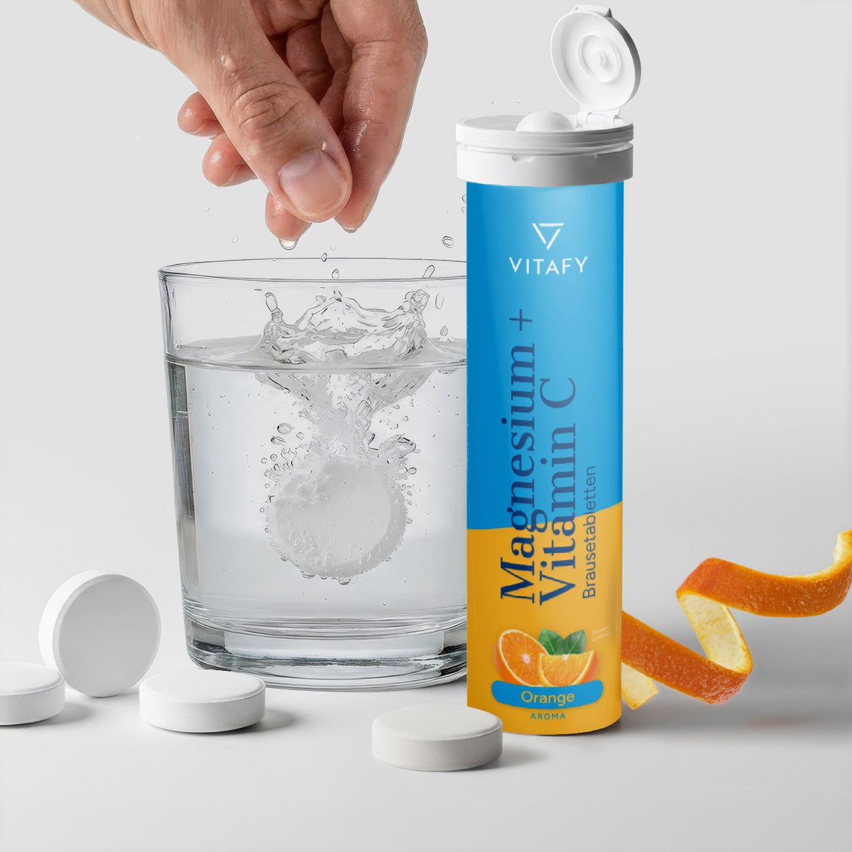 Magnésium + Vitamine C - Orange (20 comprimés effervescents)