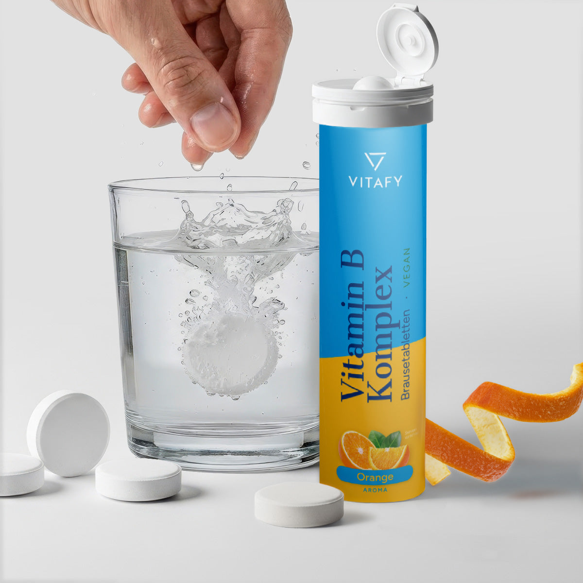 Complexe de vitamines B - Orange (20 comprimés effervescents) - Lot de 6