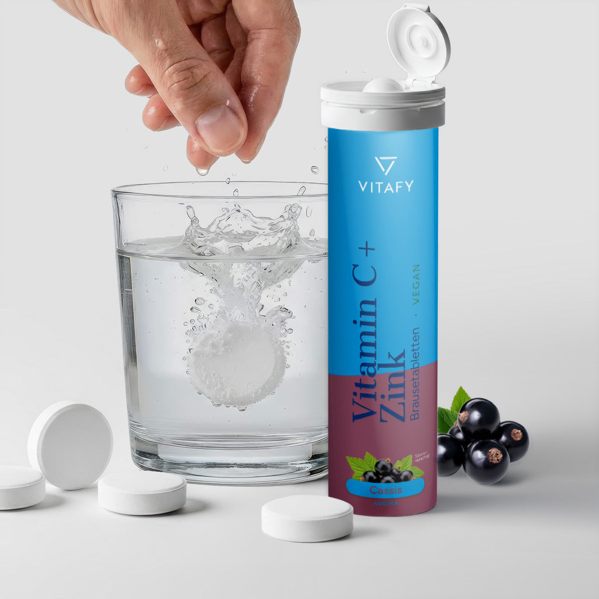 Vitamine C + Zinc - Cassis (20 comprimés effervescents)