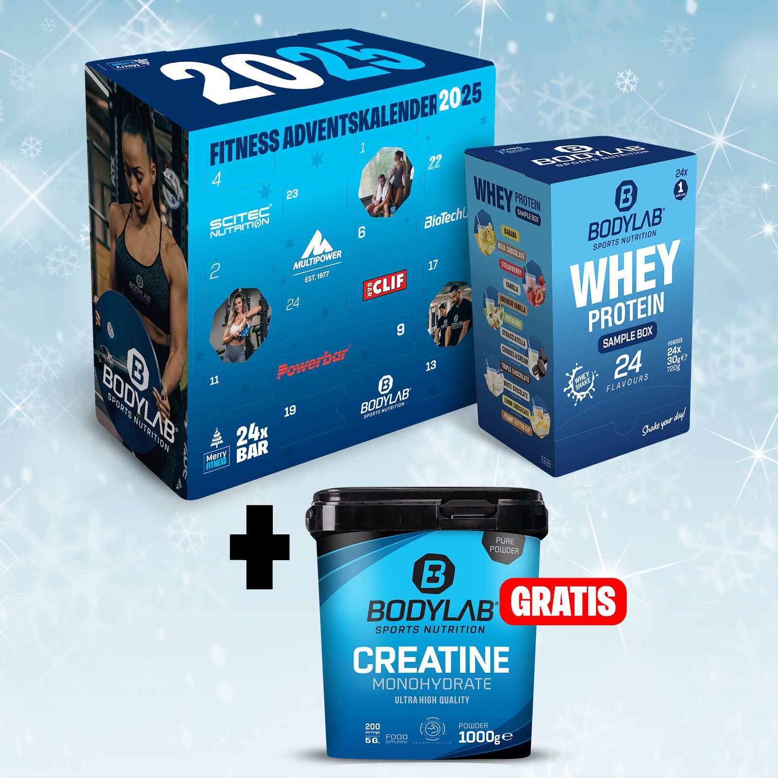 BODYLAB Adventskalender + GRATIS 1000 g Creatine Powder