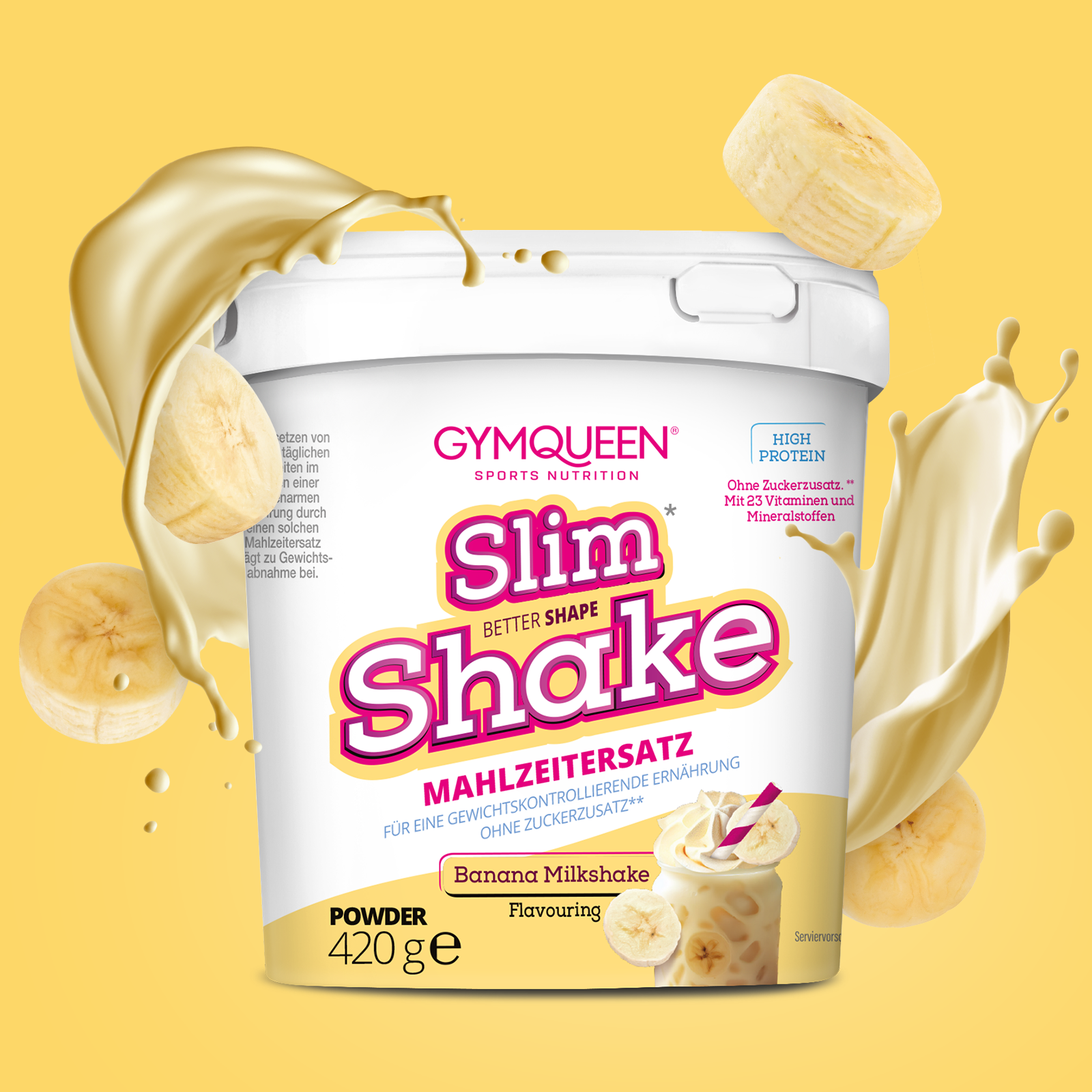 Slim Shake Mahlzeitersatz-Shake (420g) Banana Milkshake