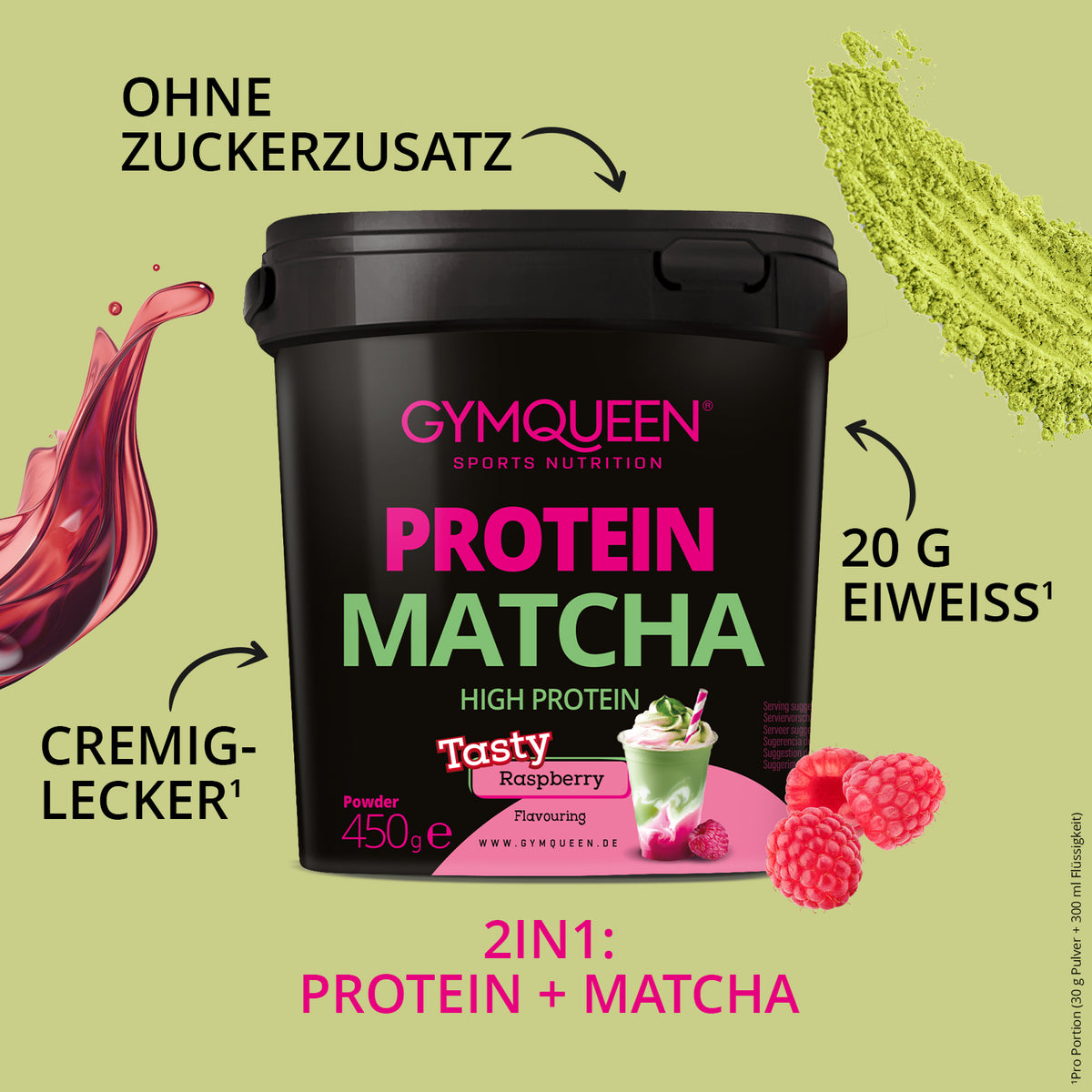 Protéines Matcha Framboise (450g)