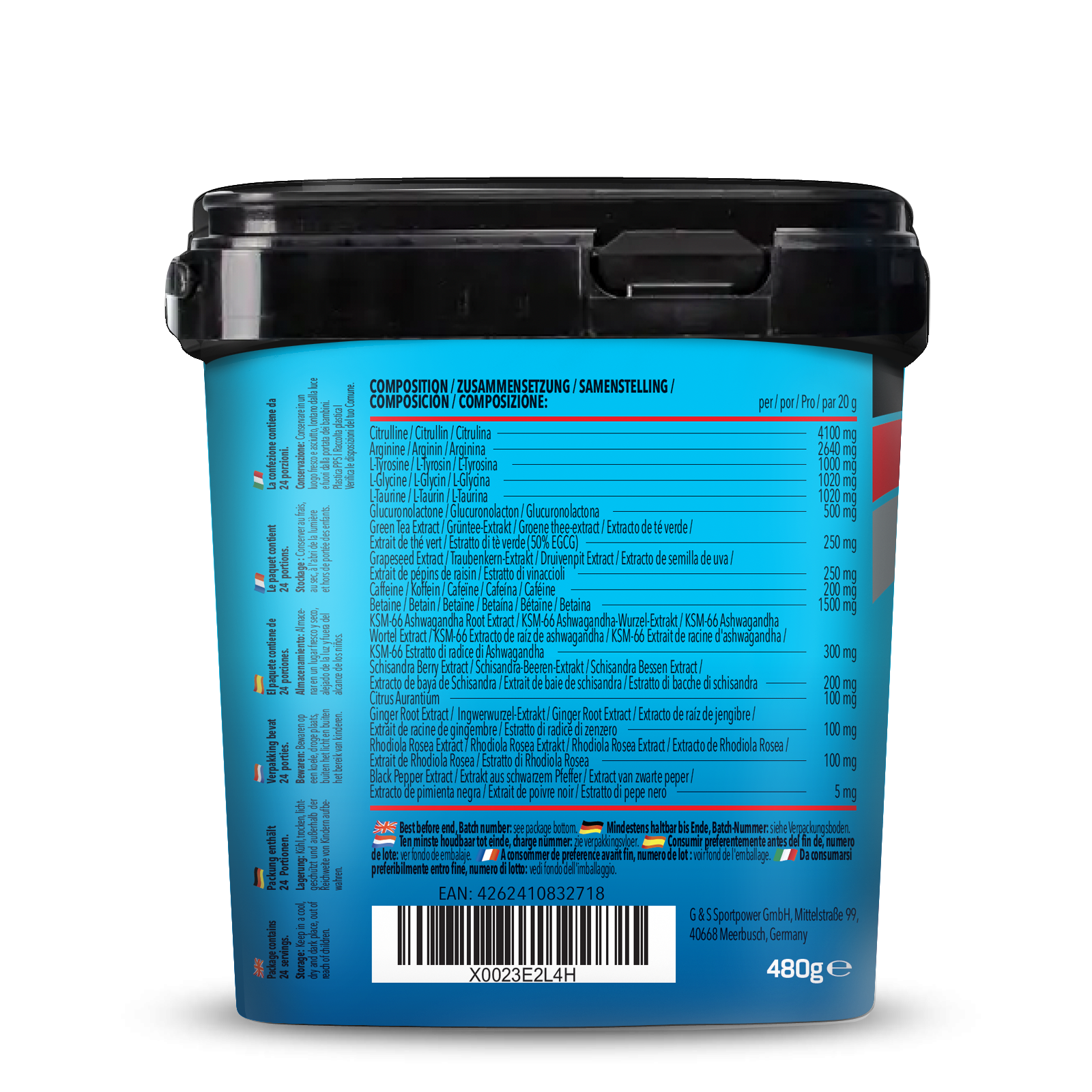 Pre-entraînement pour bodybuilders (480g)