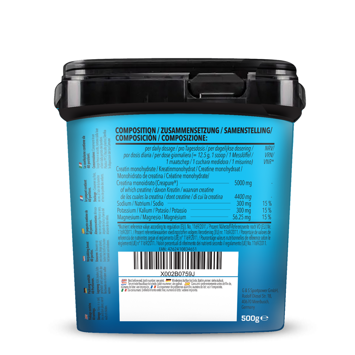 Boisson Électrolytes + Créatine (500g)
