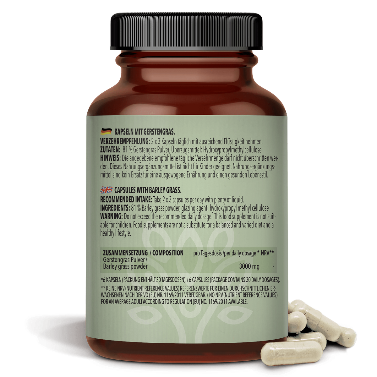 3 x herbe d'orge en capsules (3 x 180 capsules)