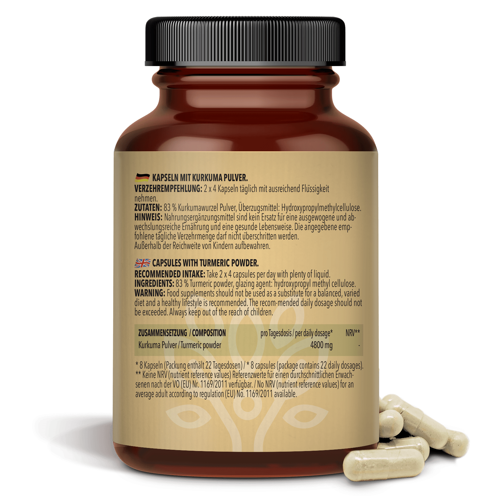 2 x Kurkuma Pulver in Kapselform (2 x 180 Kapseln)