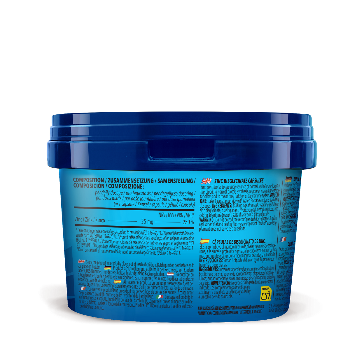 2 x bisglycinate de zinc (120 gélules chacune)