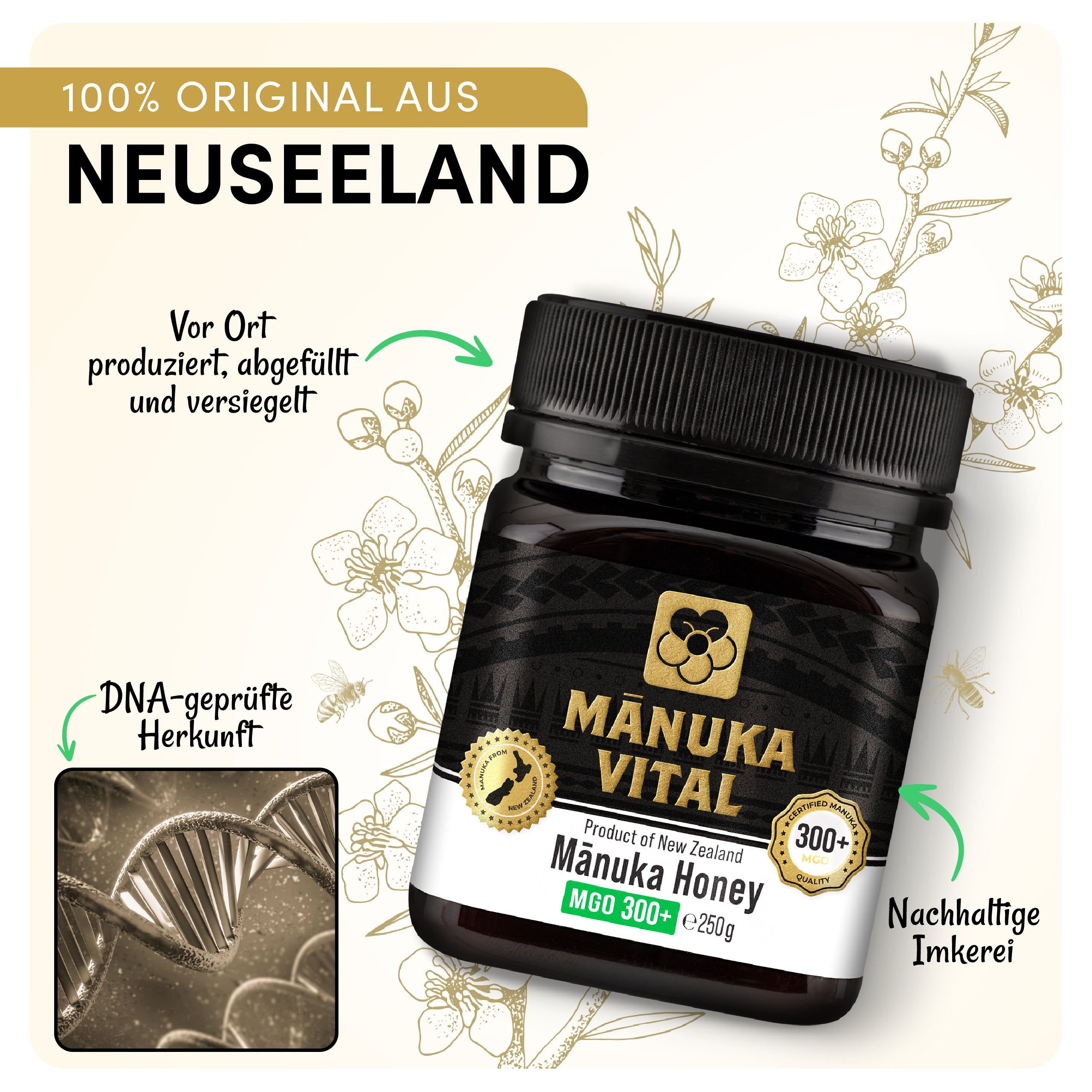 Miel de Manuka Vital MGO 300+ (250g)