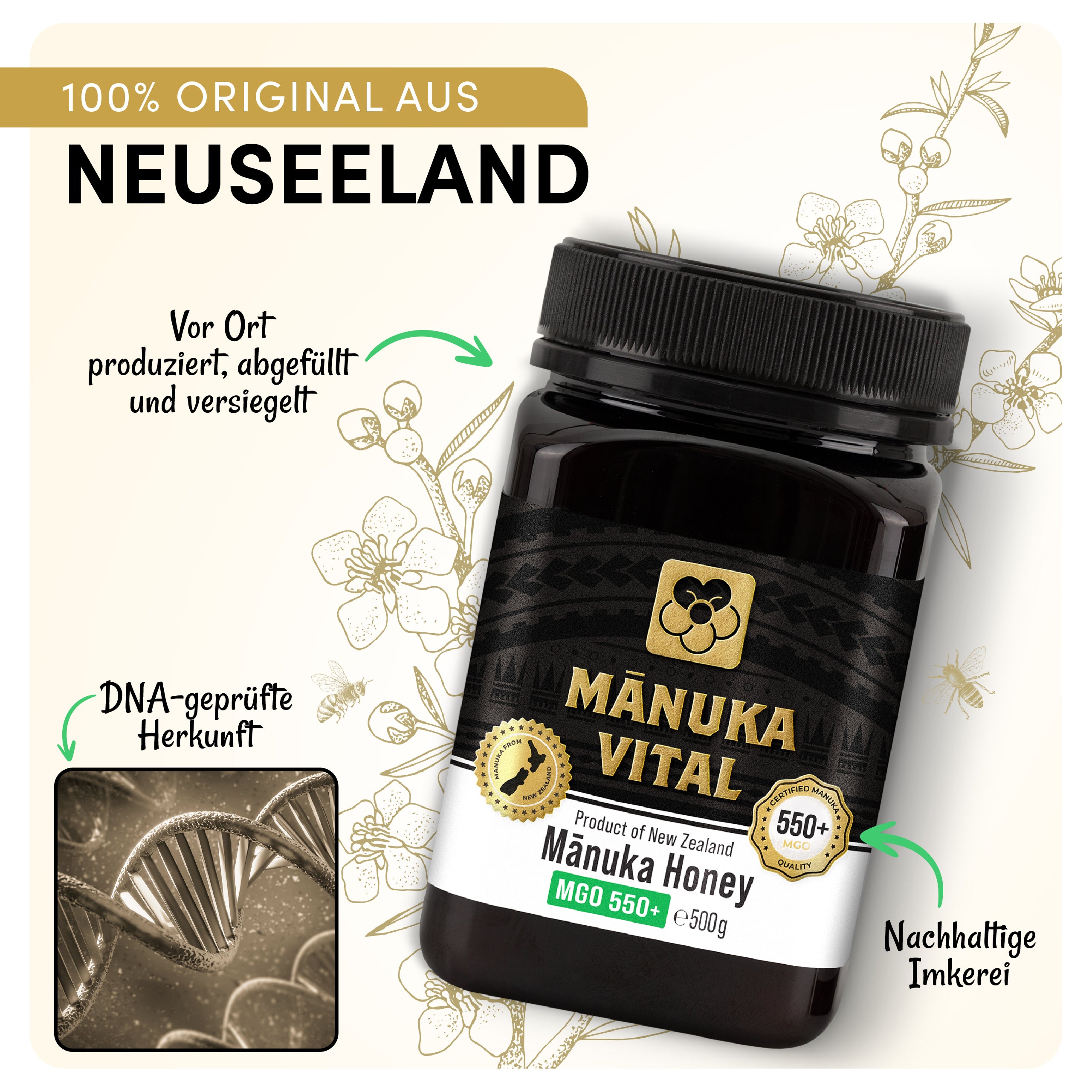 Miel de Manuka Vital MGO 550+ (500g)