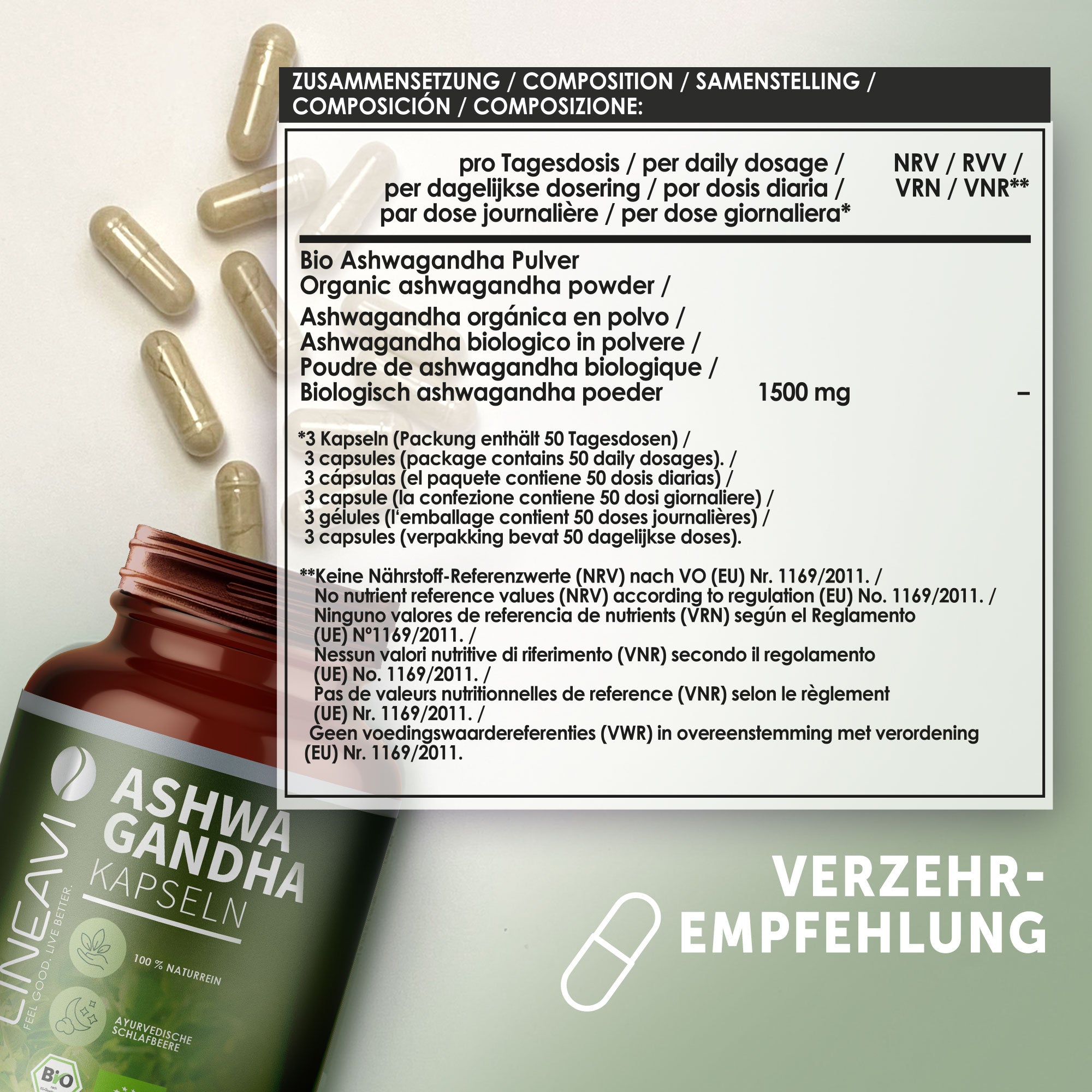 Ashwagandha Kapseln bio (150 Kapseln)