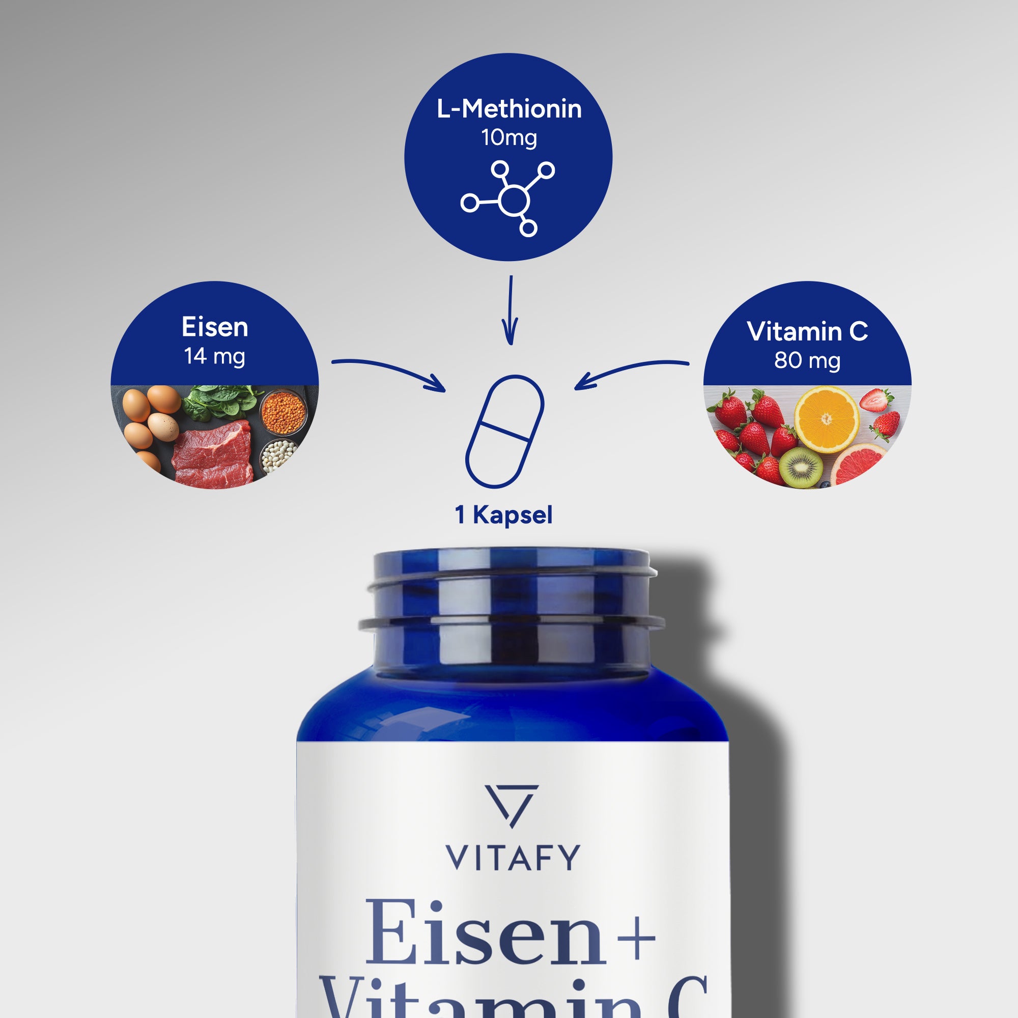 Fer + Vitamine C (60 capsules)