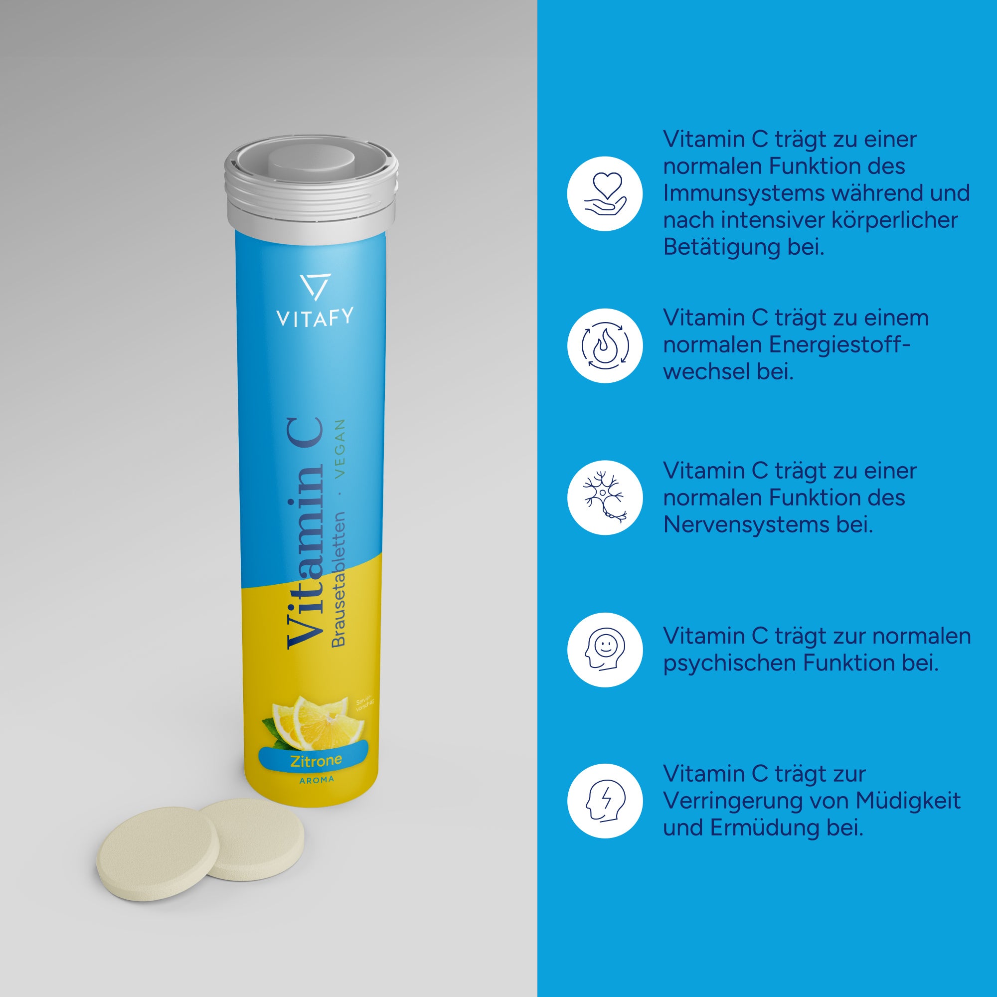 Vitamine C - Citron (20 comprimés effervescents)