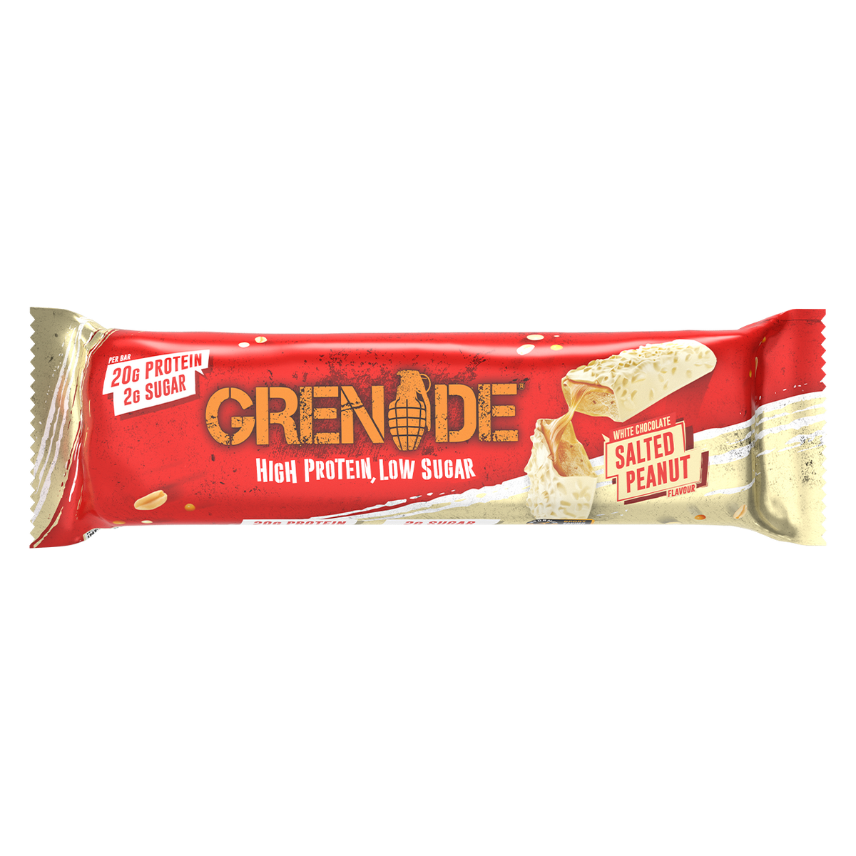 Grenade Protein Bar (12x60g) White Chocolate Salted Peanut