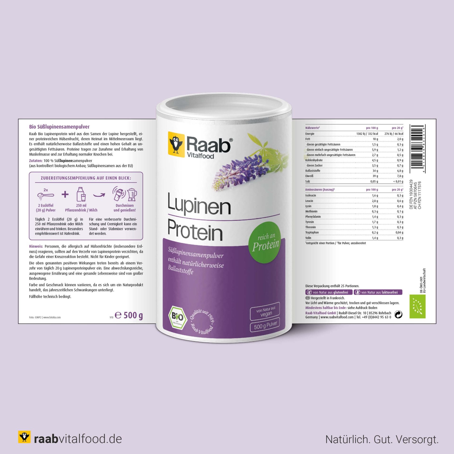 Bio Lupinen Protein Pulver (500g)