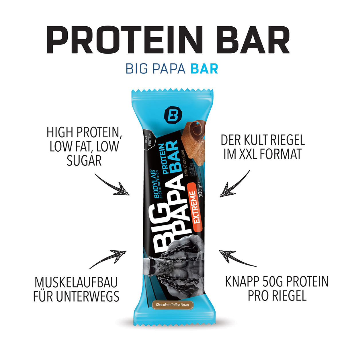 BIG PAPA Barre Protéinée 50% Extreme (12x100g)