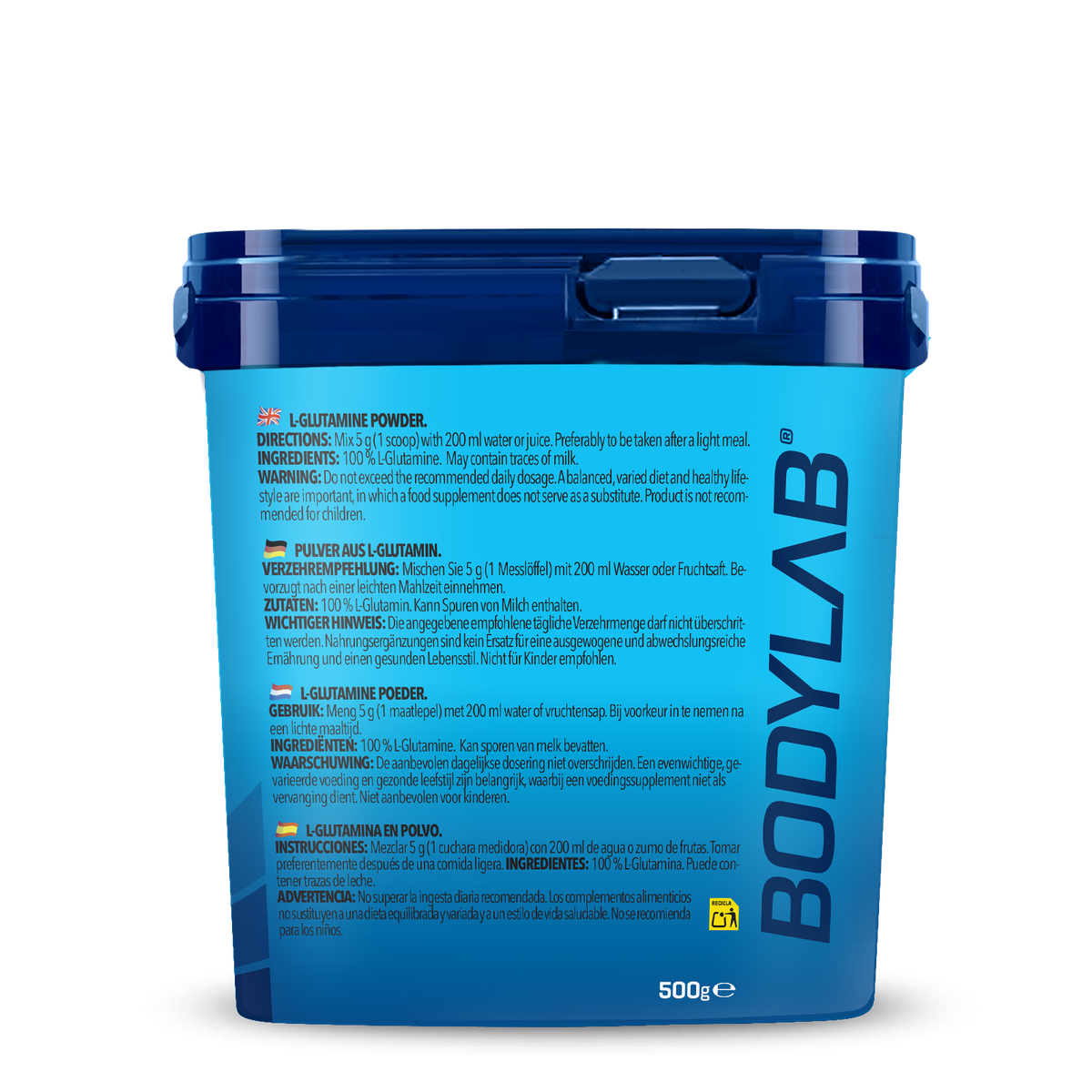 3 x Bodylab24 Glutamin Powder (500g chacun)