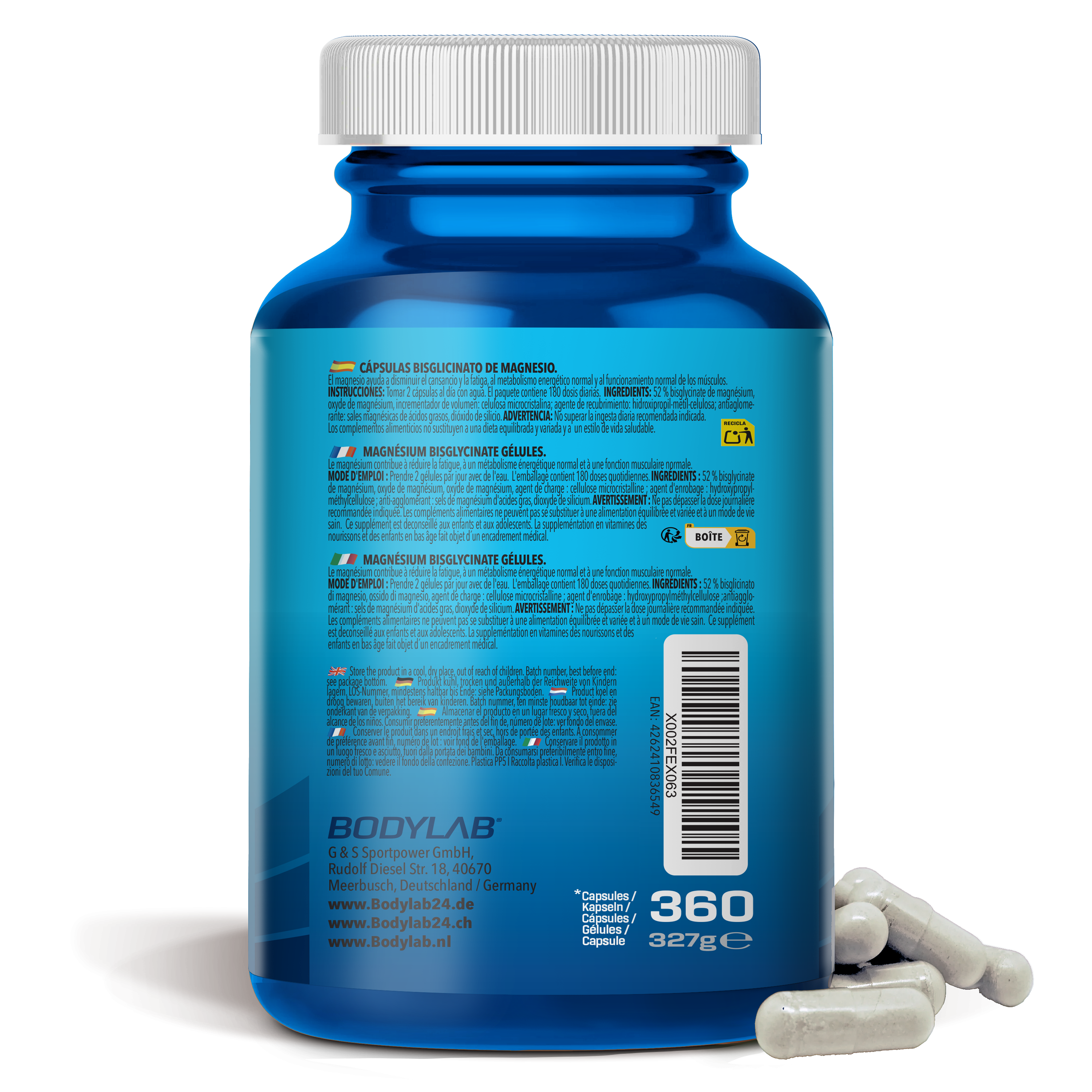 Bisglycinate de magnésium (360 gélules)