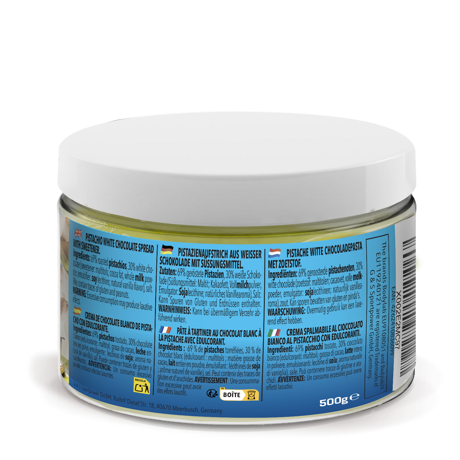 Pistachio White Chocolate Spread (500g)