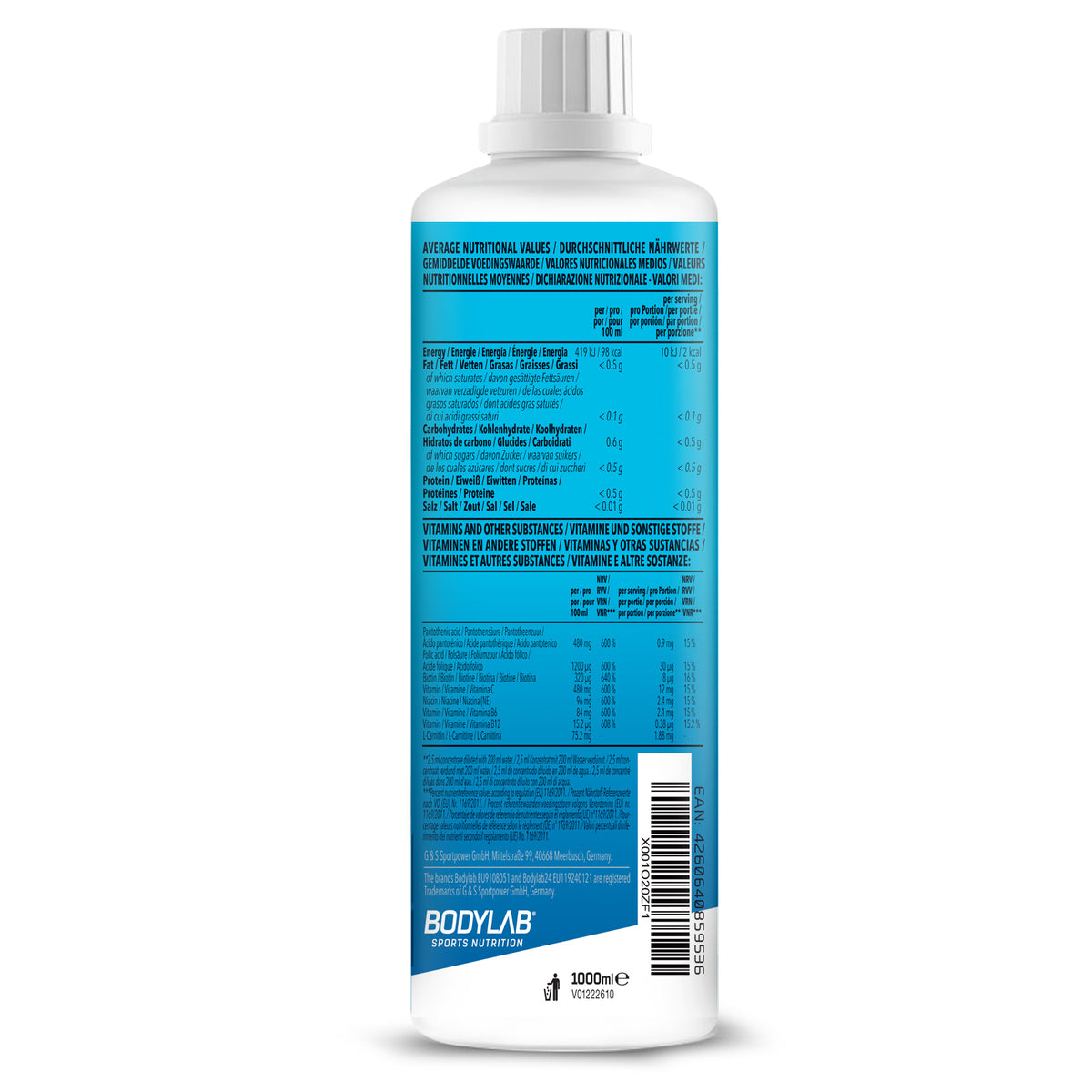 Vital Zero Drink (1000ml) Eistee-Zitrone