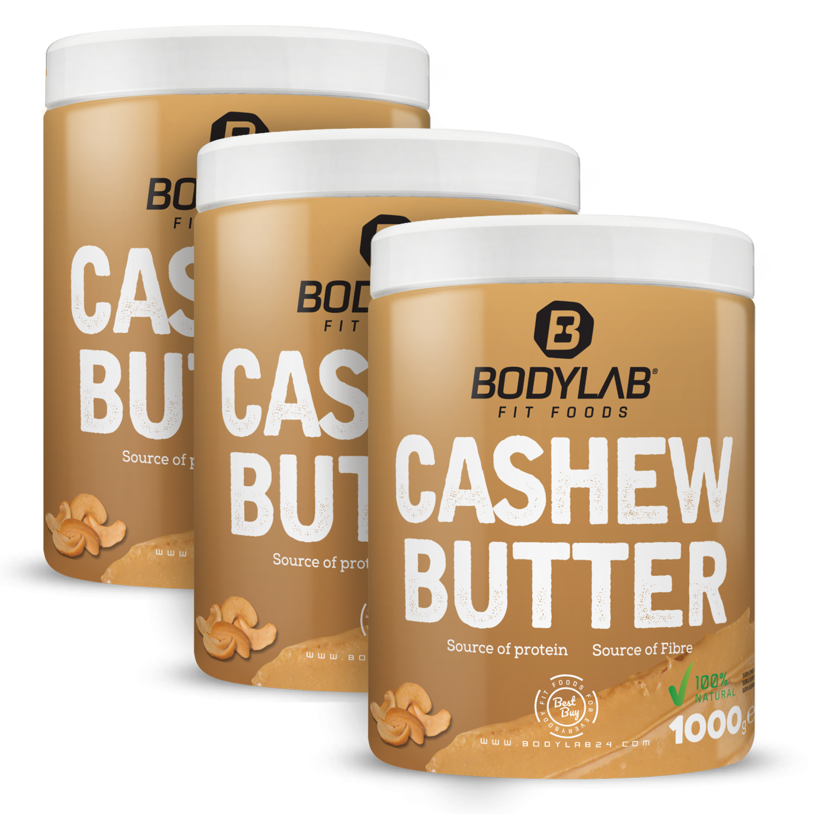 3 x 100% Cashew Butter (3 x 1000g)