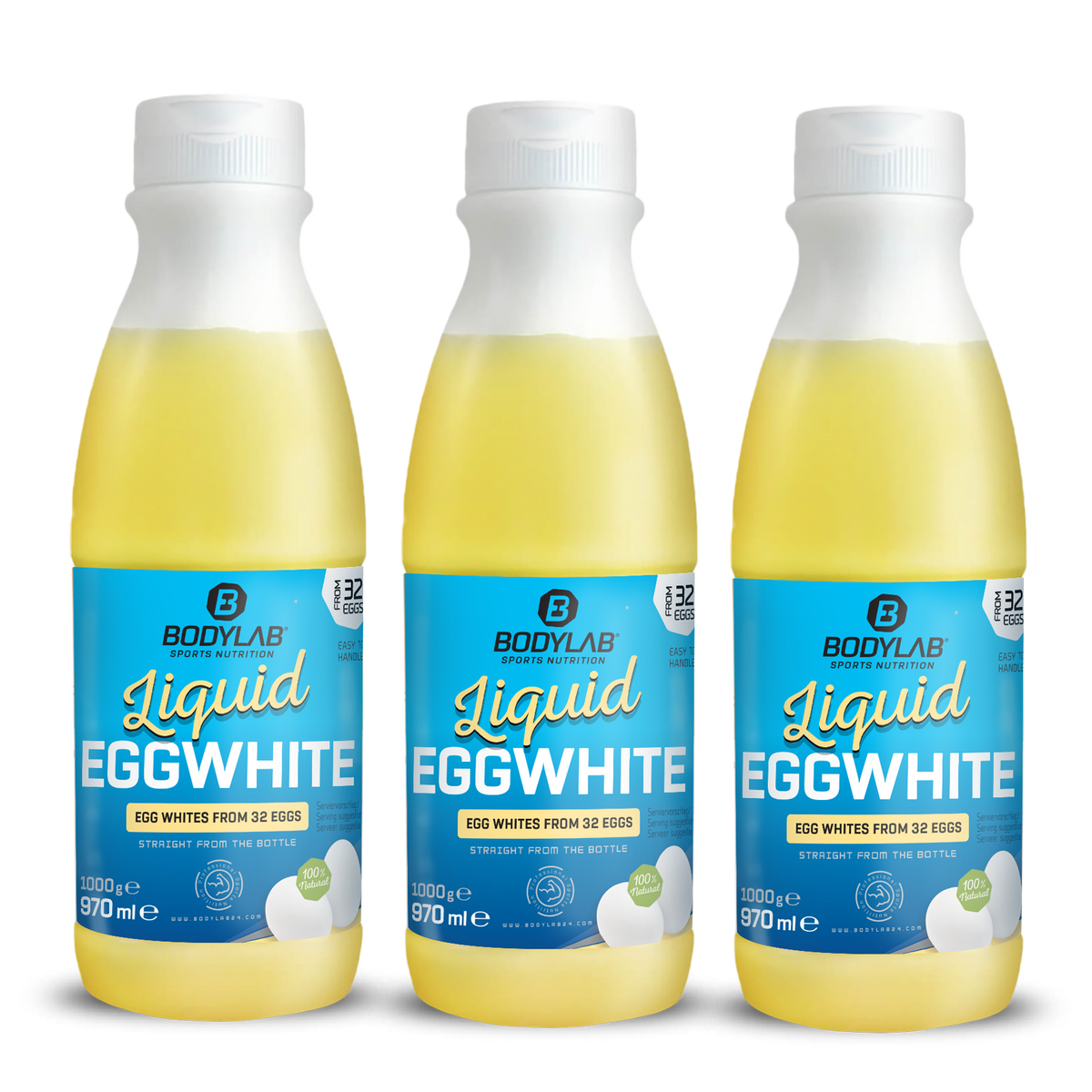 3 x Liquid EGGWHITE - 100% natural (je 970ml)