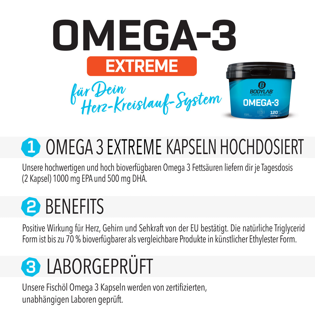 Oméga-3 Extrême (120 gélules)