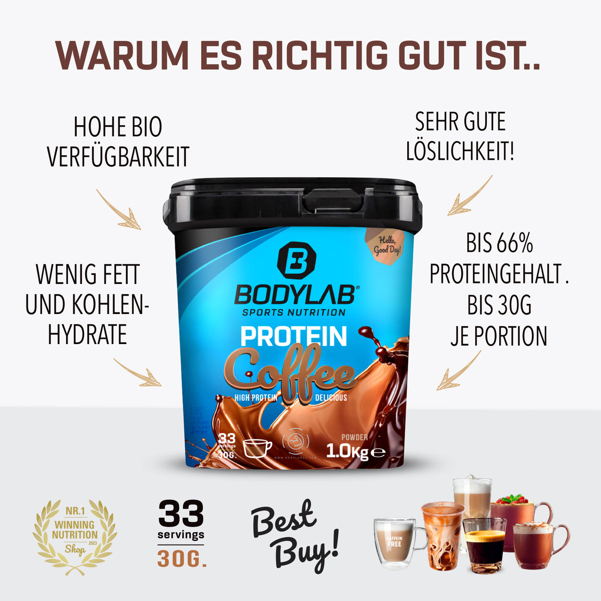2 x Café protéiné (1000g)