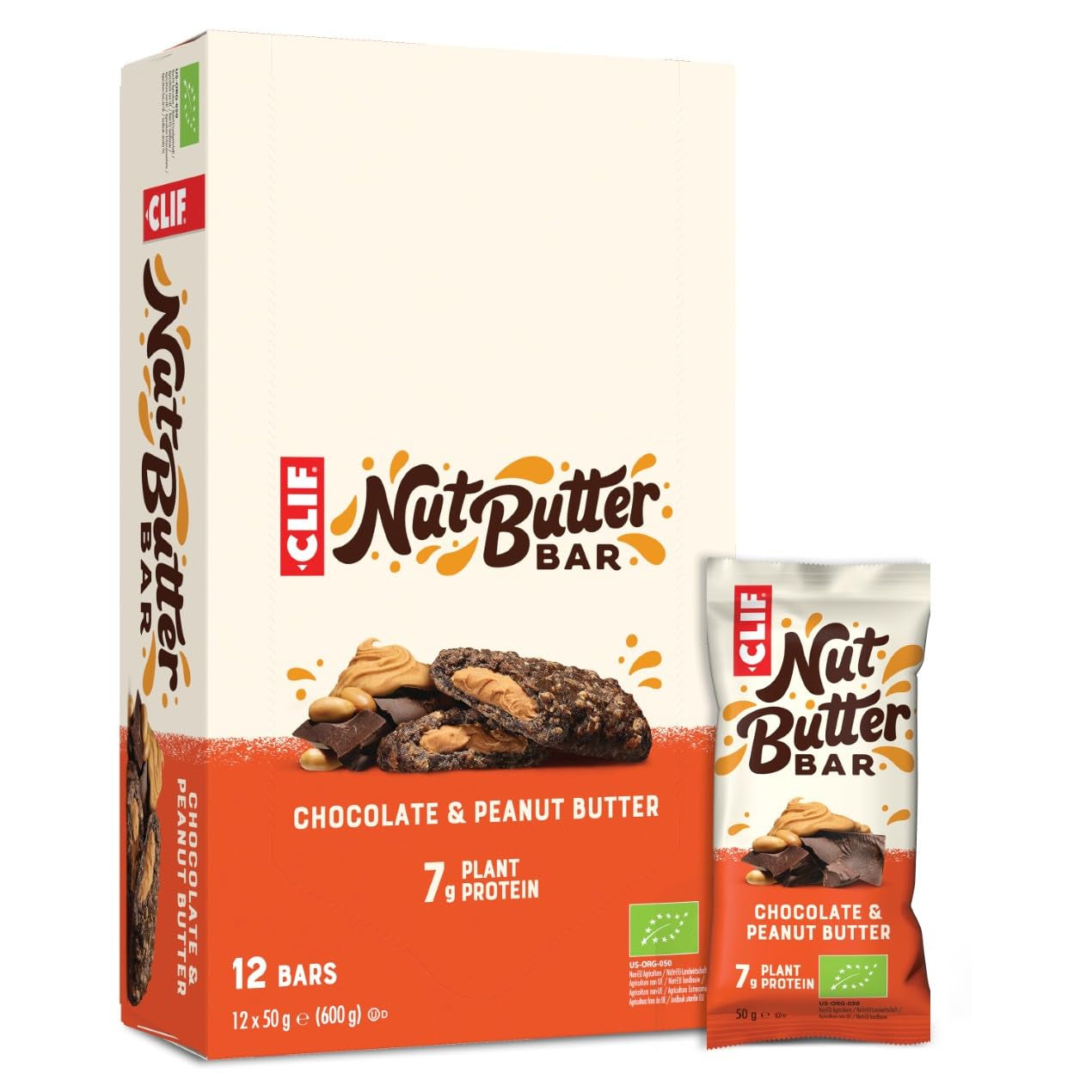 Barre fourrée au beurre de noix bio (12x50g)