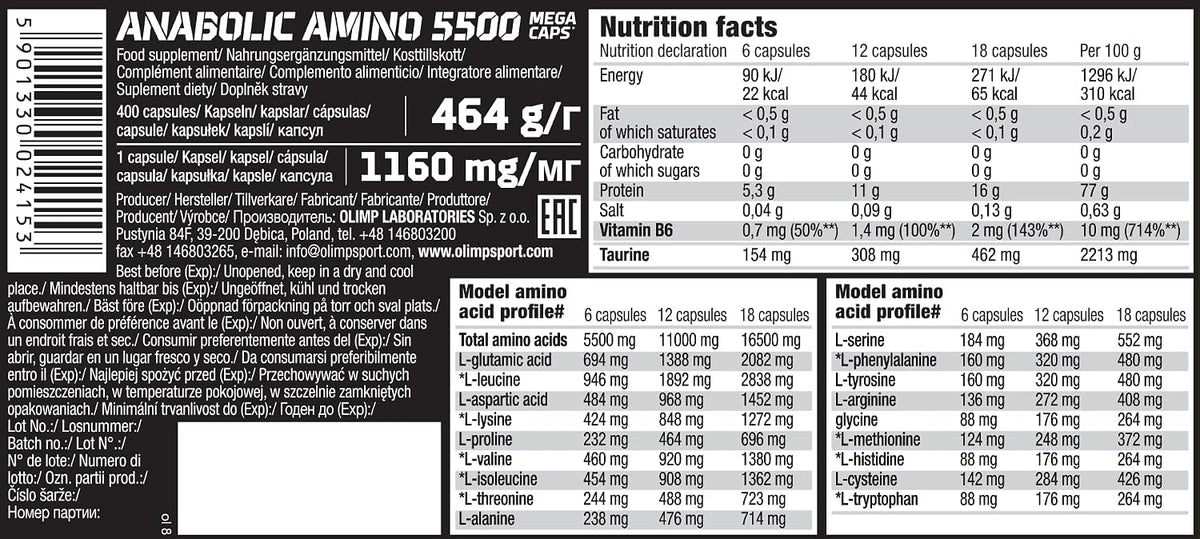 Anabolic Amino 5500 MC (400 Kapseln)