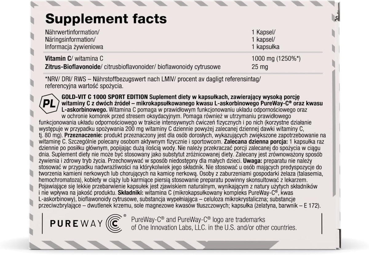 Gold-Vitamin C 1000 Sport Edition (60 Kapseln)