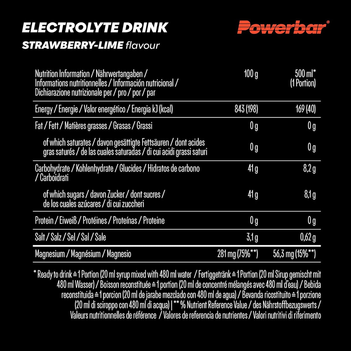 Sirop pour boisson électrolytique (1000 ml)