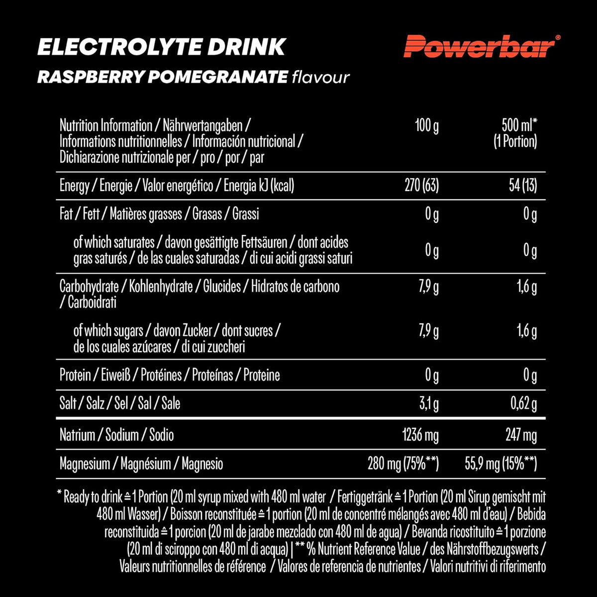 Sirop pour boisson électrolytique (1000 ml)