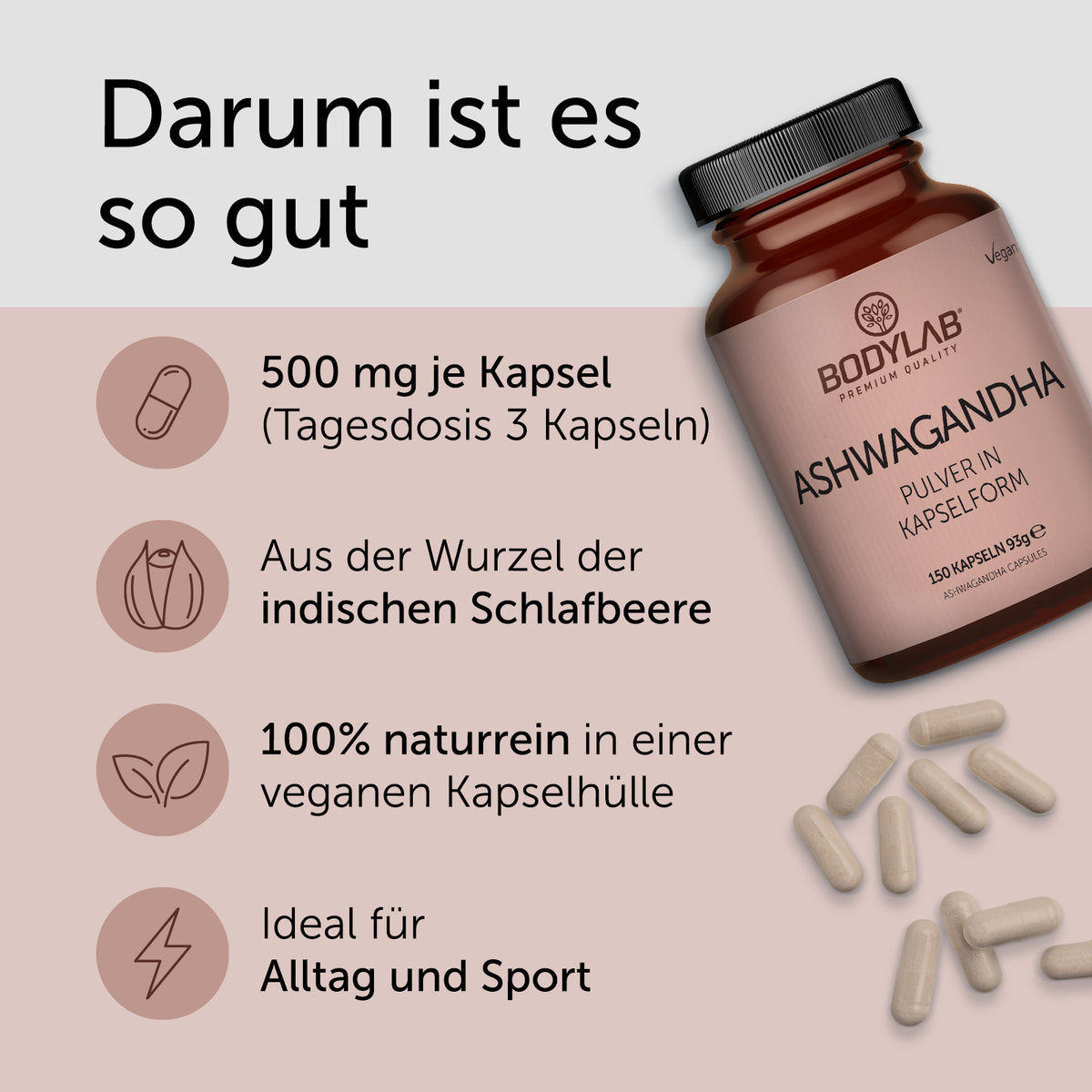 2 x poudre d'Ashwagandha en gélules (2 x 150 gélules)
