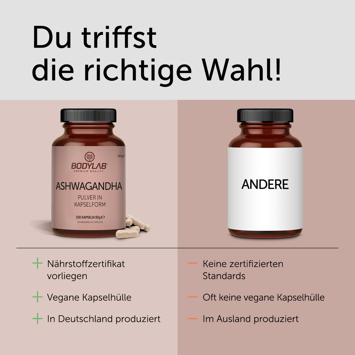 3 x poudre d'Ashwagandha en gélules (3 x 150 gélules)
