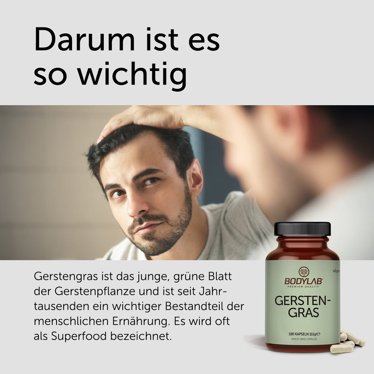 3 x herbe d'orge en capsules (3 x 180 capsules)
