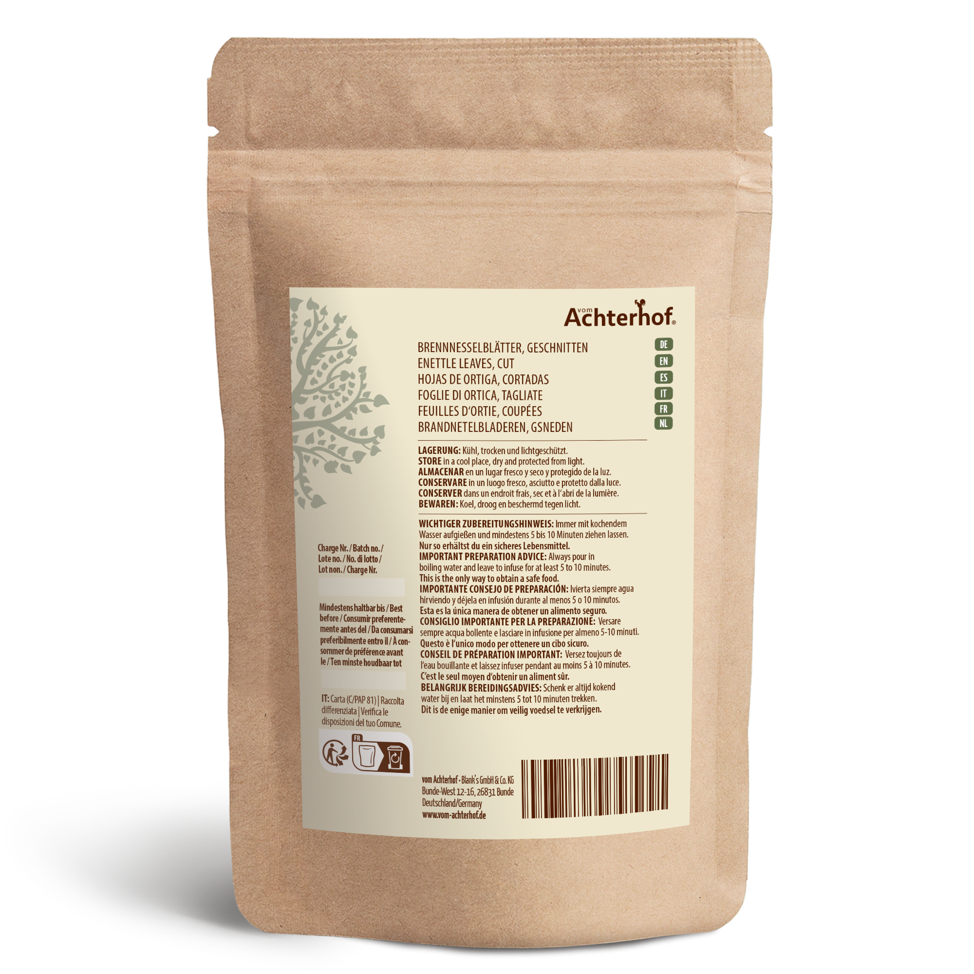 Brennnesselblätter getrocknet (1000g)