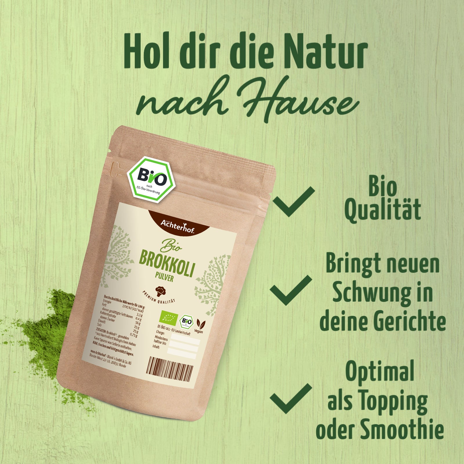 Brokkoli Pulver Bio (1000g)