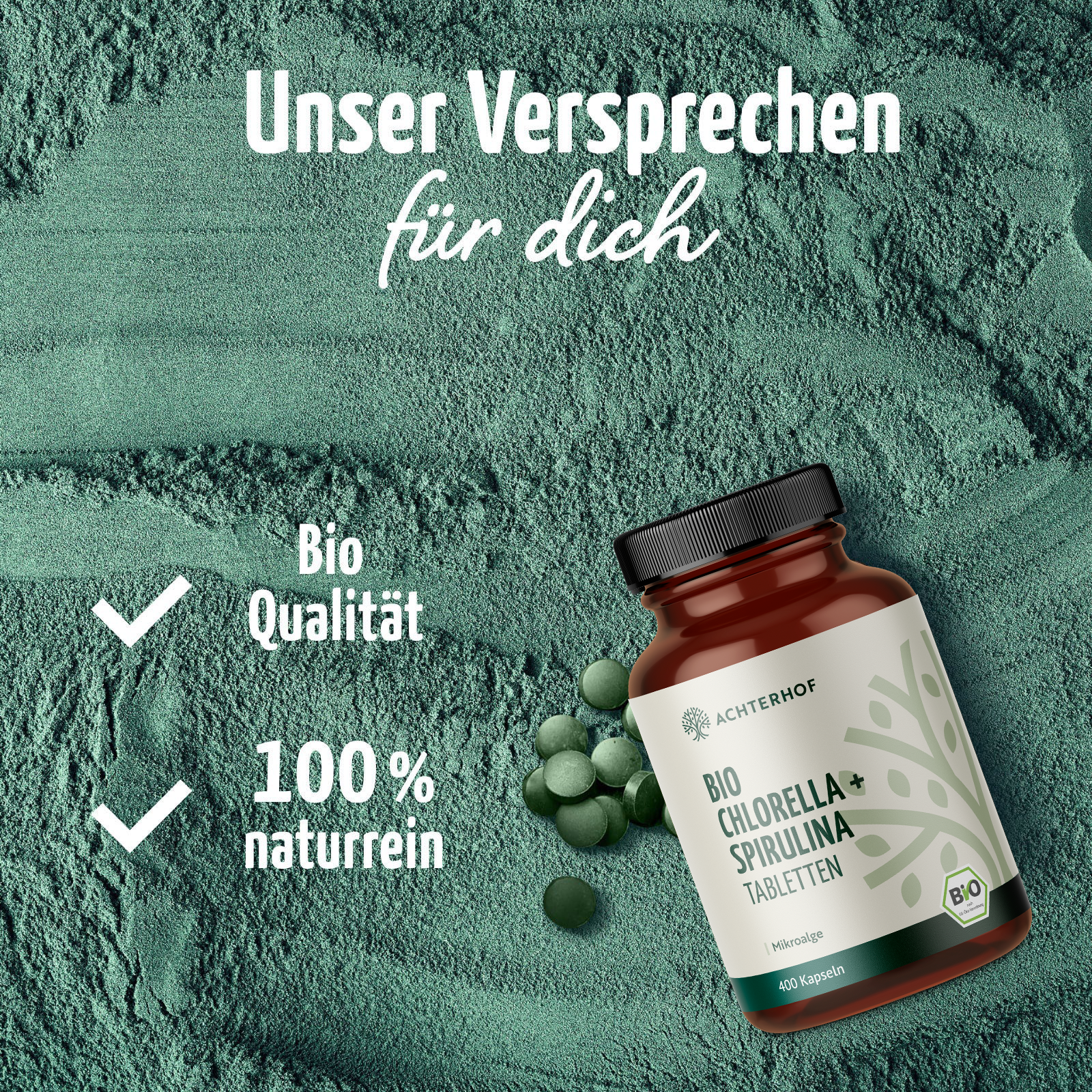 Chlorella & Spirulina Tabletten Bio (400 Tabletten)