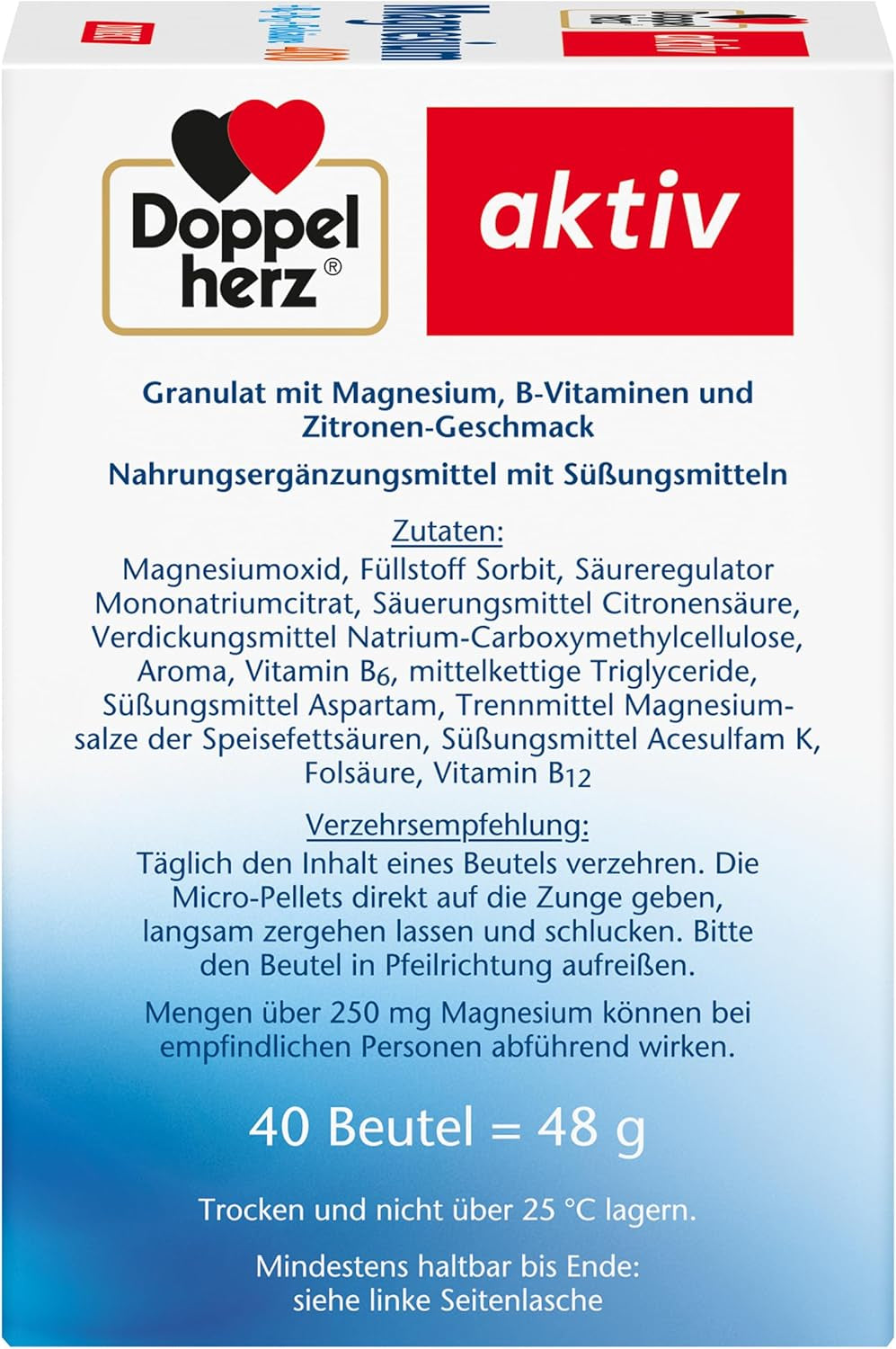 Magnesium 400 direct (40 Portionsbeutel)