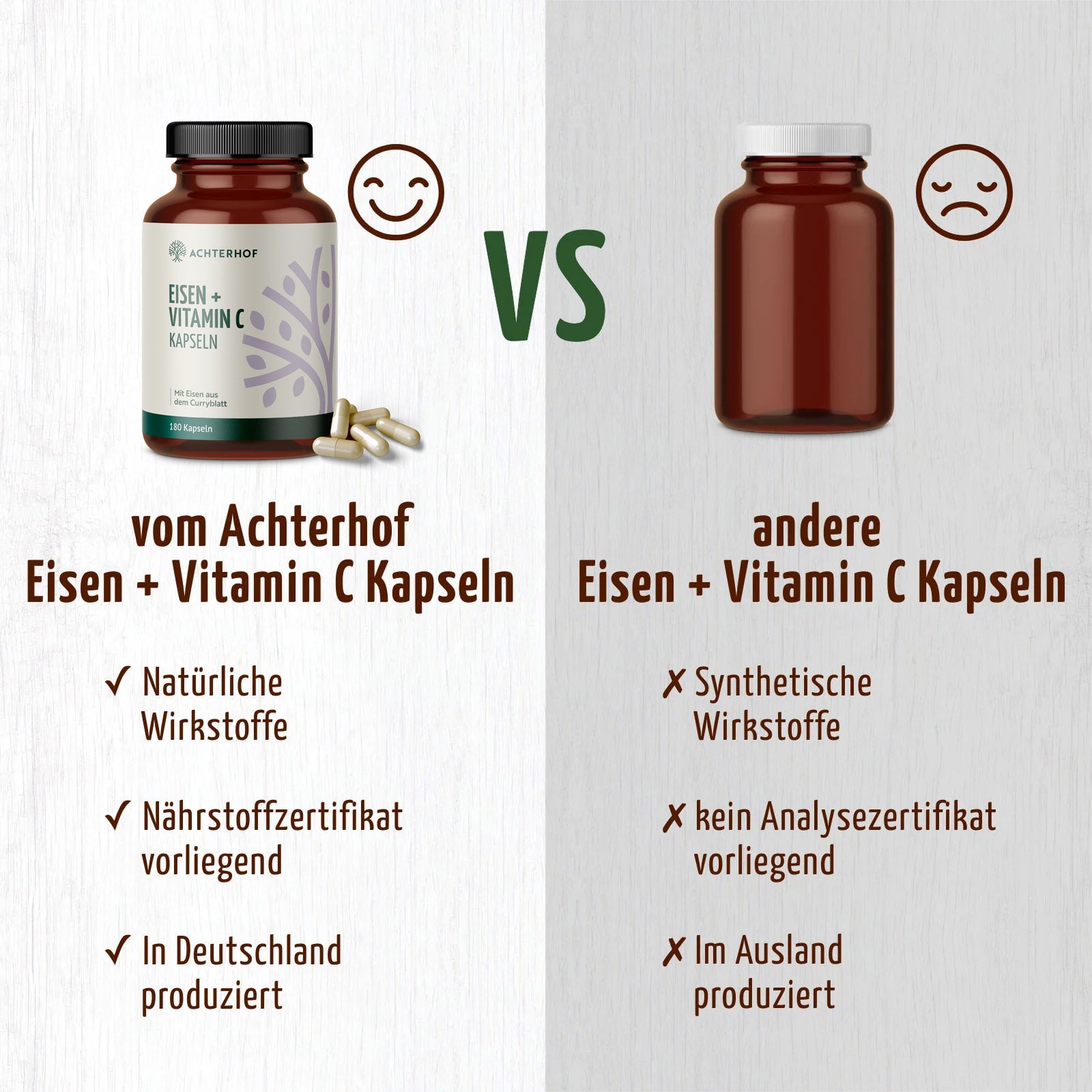 Fer + Vitamine C (180 gélules)