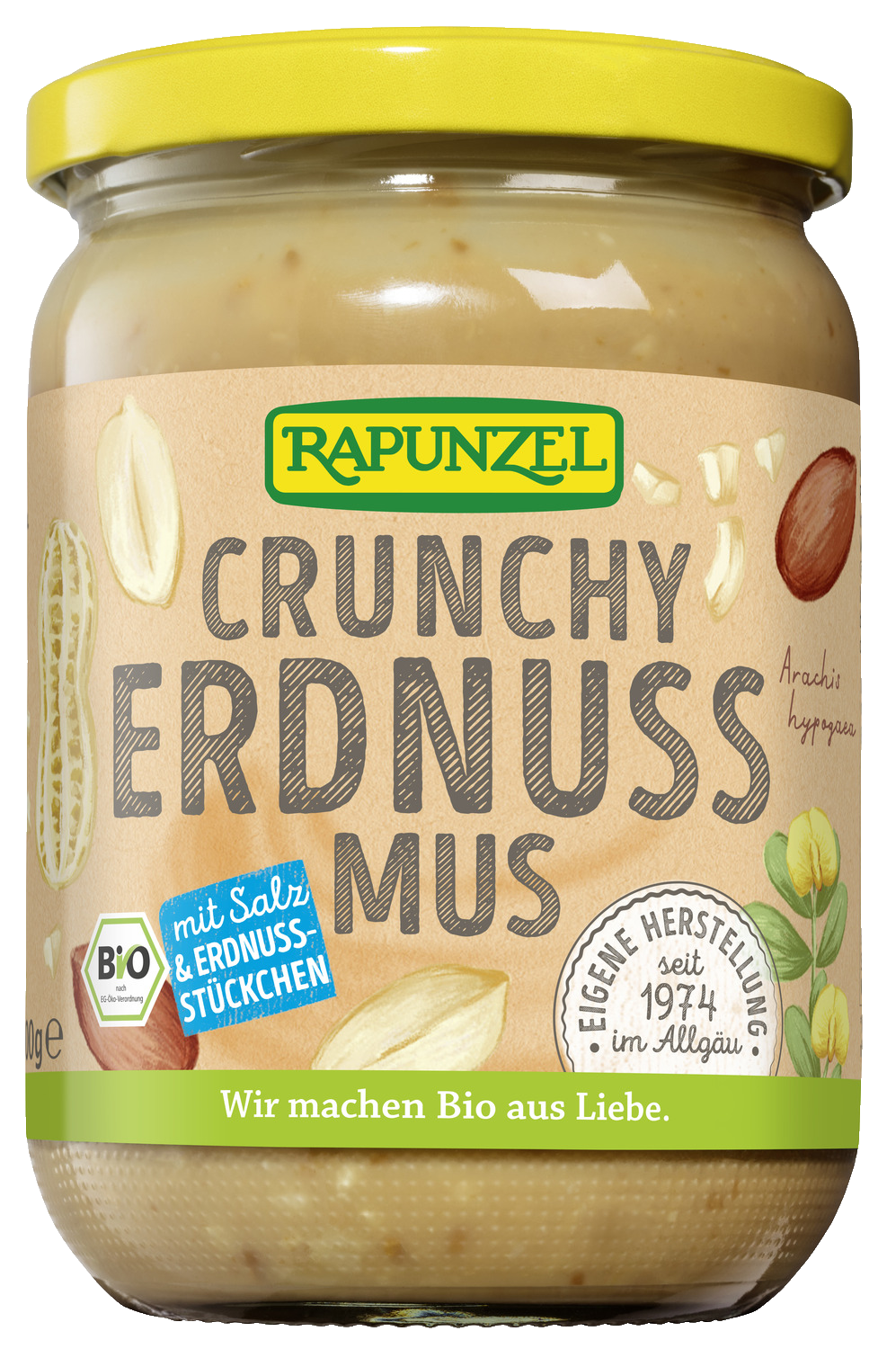 Erdnussmus Crunchy mit Salz bio (500g)