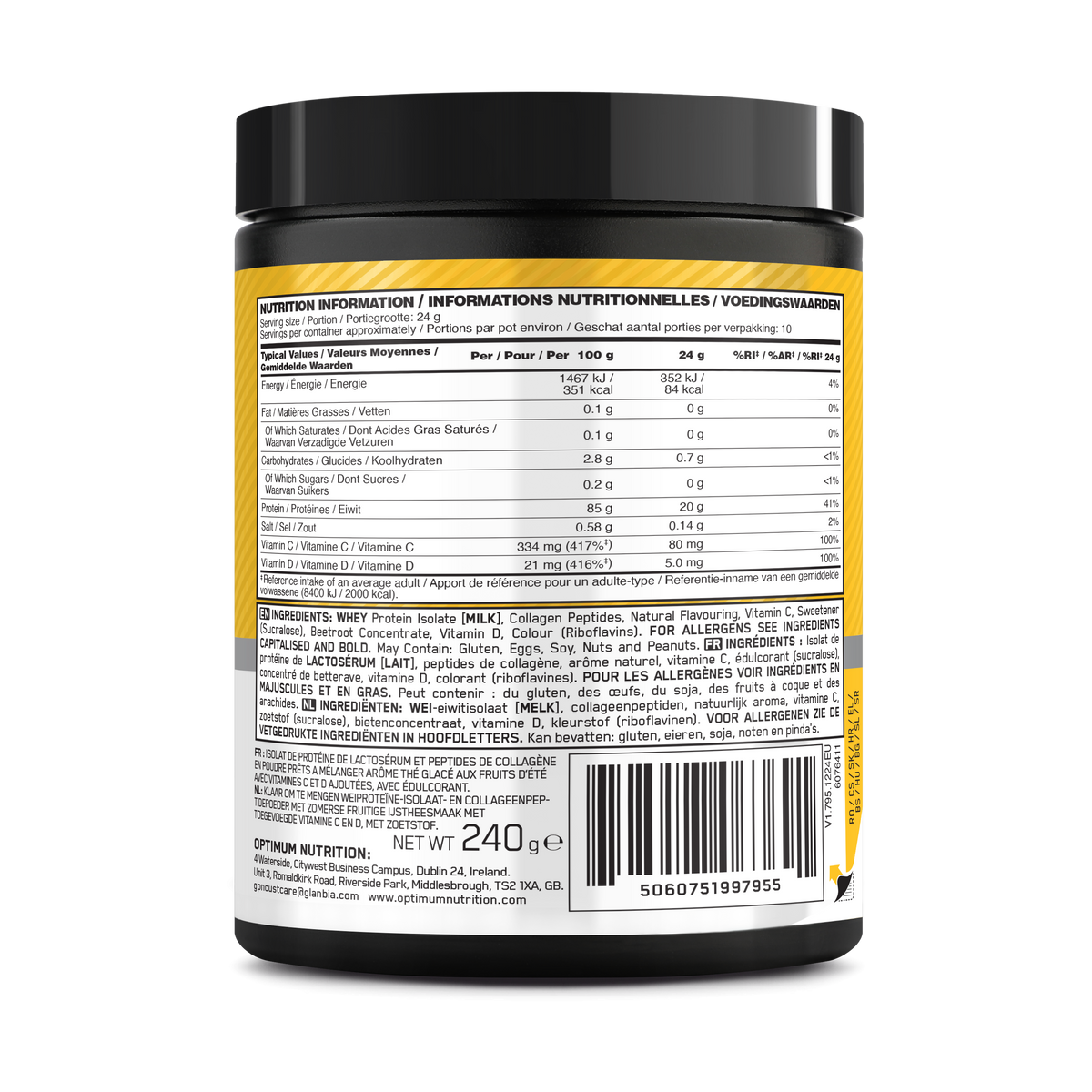 Clear Whey + Collagène (240g)
