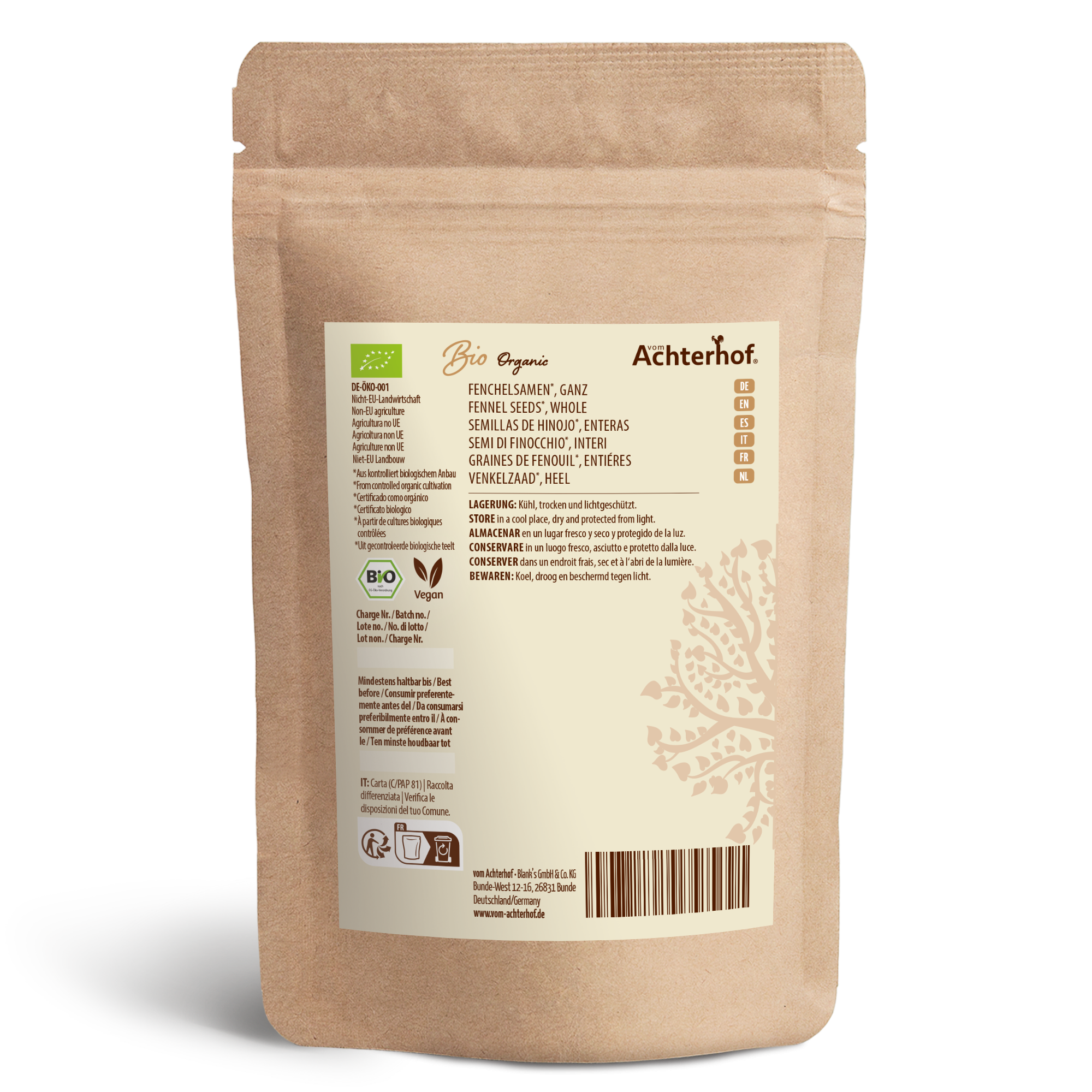 Fenchelsamen ganz Bio (250g)