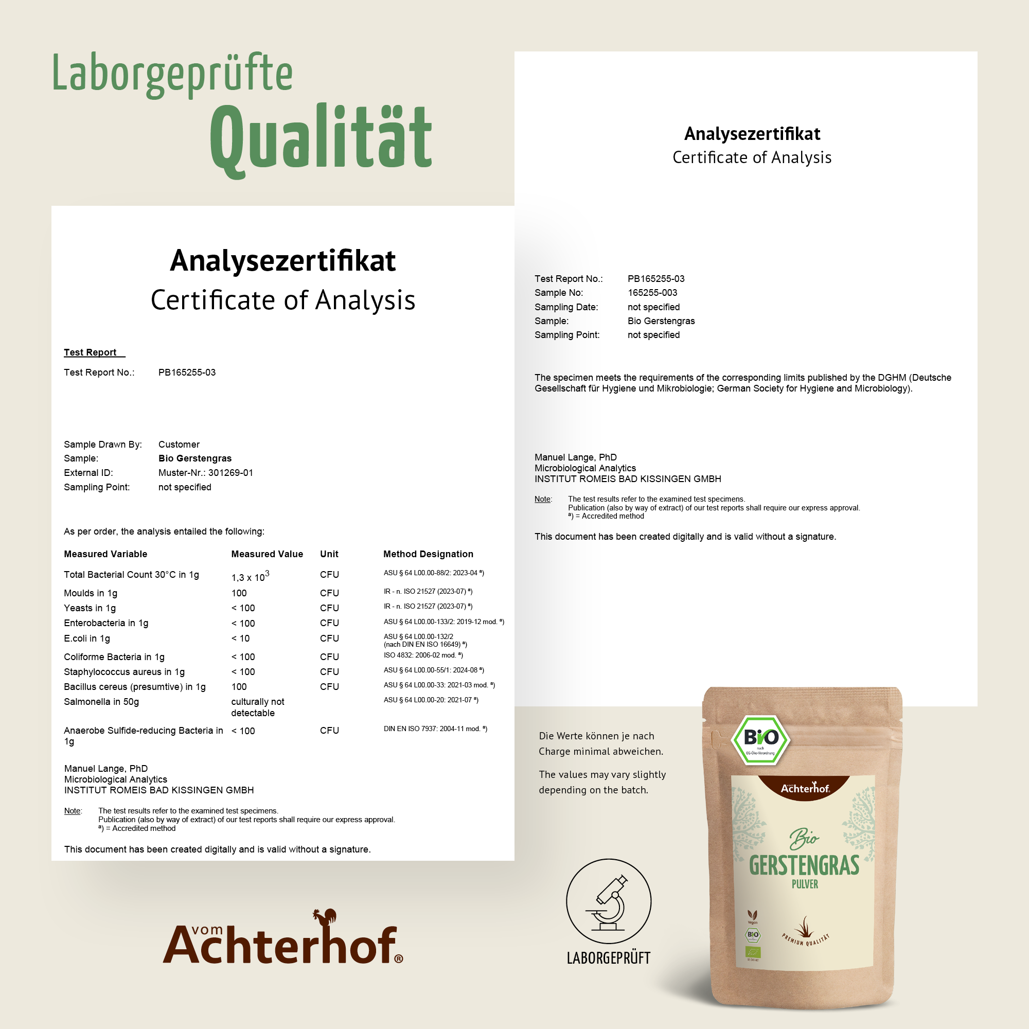 Gerstengras Pulver Bio (1000g)